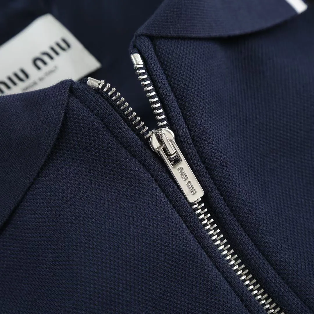 Miu Miu Bonded Piqué and Technical Jersey Blouson Jacket — ビュー 7