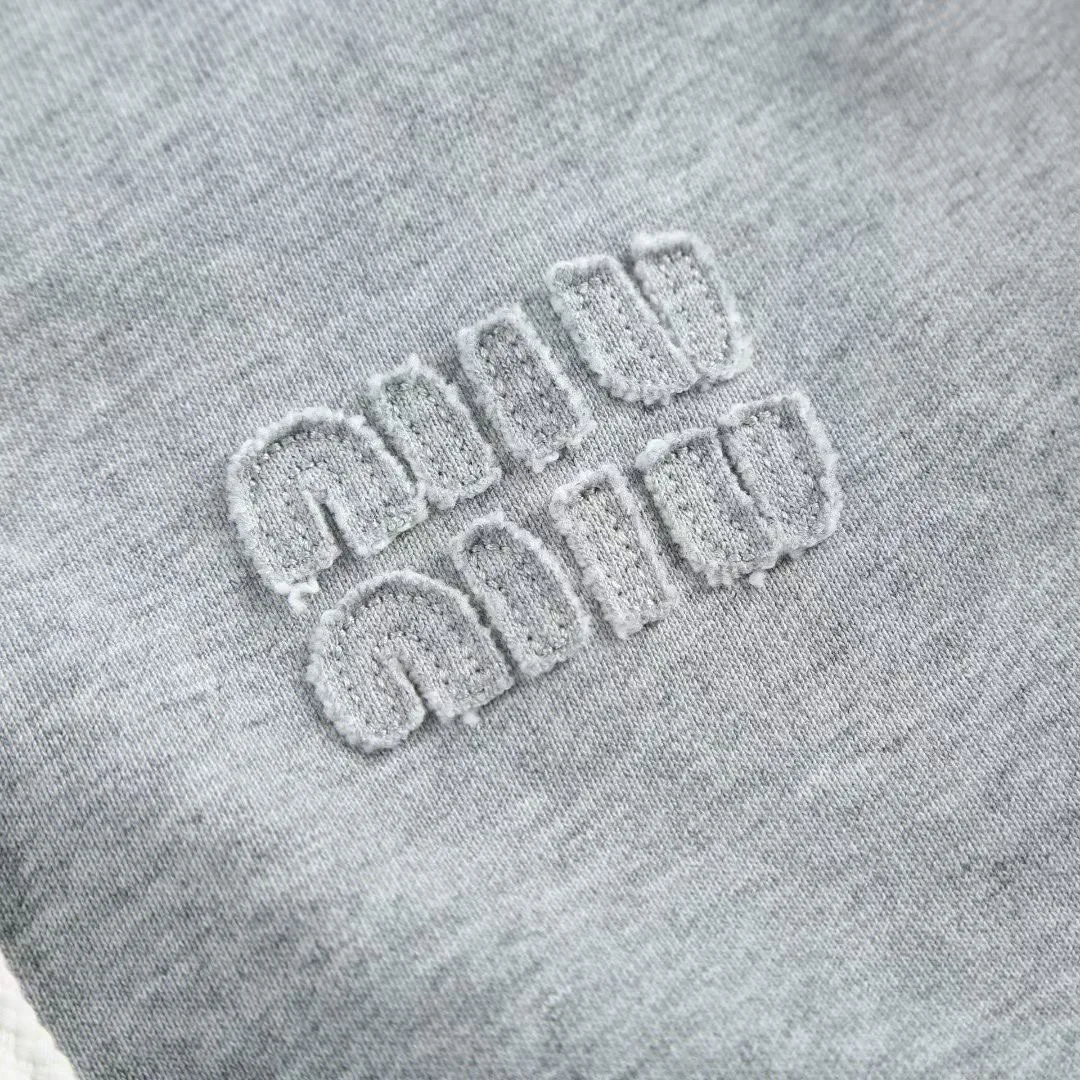 Miu Miu Reversible Logo-Appliqué Zip-Up Hoodie — view 3