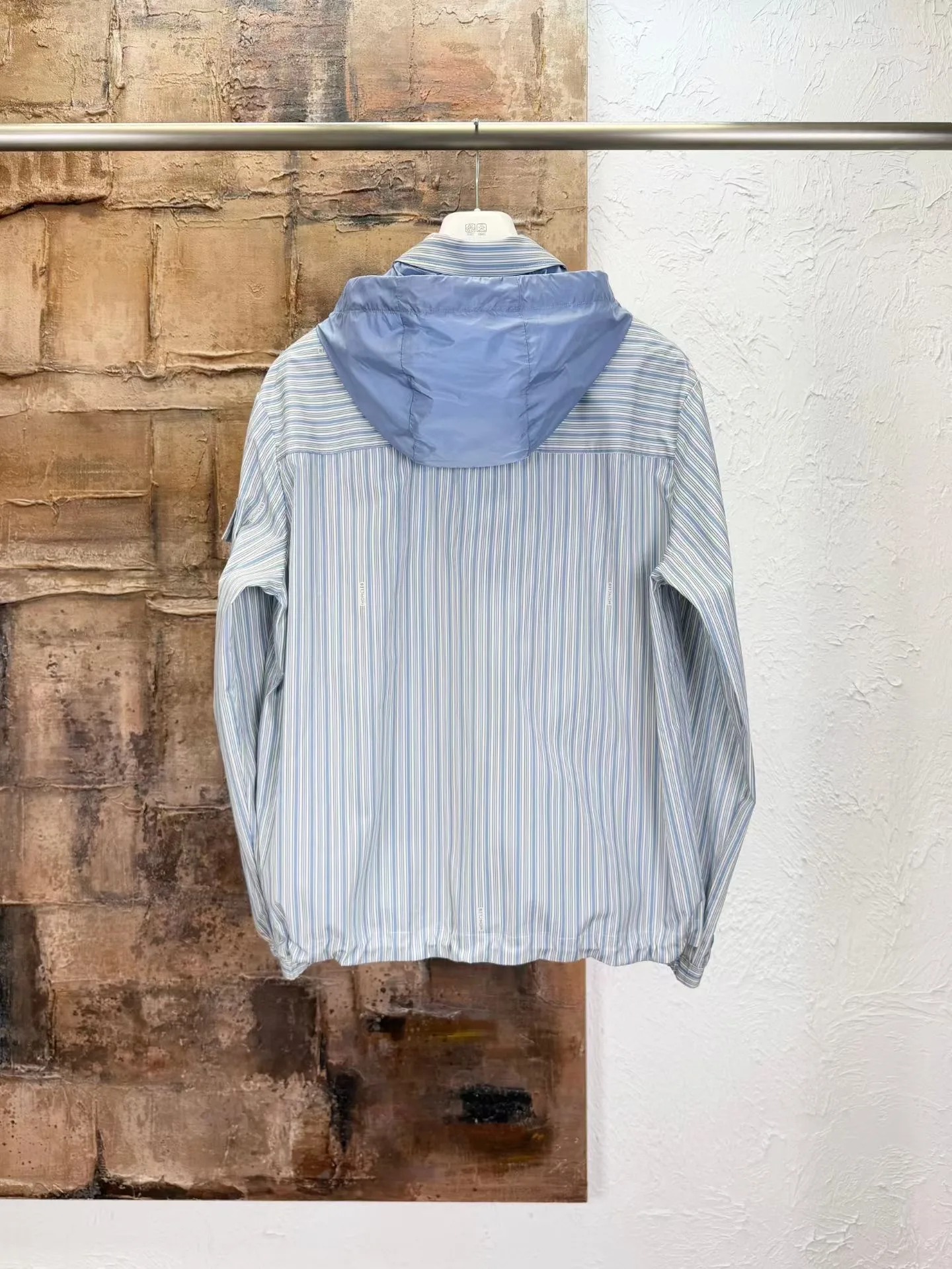 Moncler Havas Striped Poplin Shirt Jacket — 보기 3