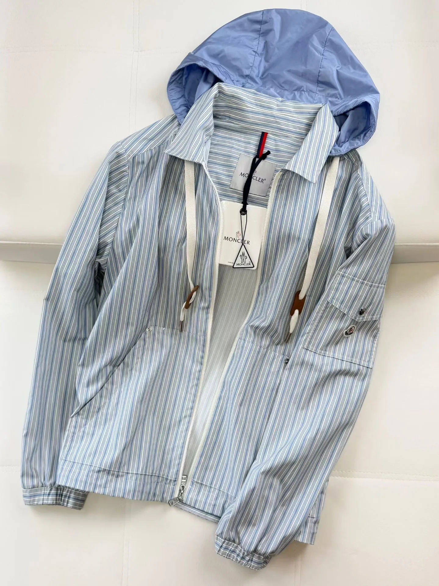 Moncler Havas Striped Poplin Shirt Jacket — 보기 8