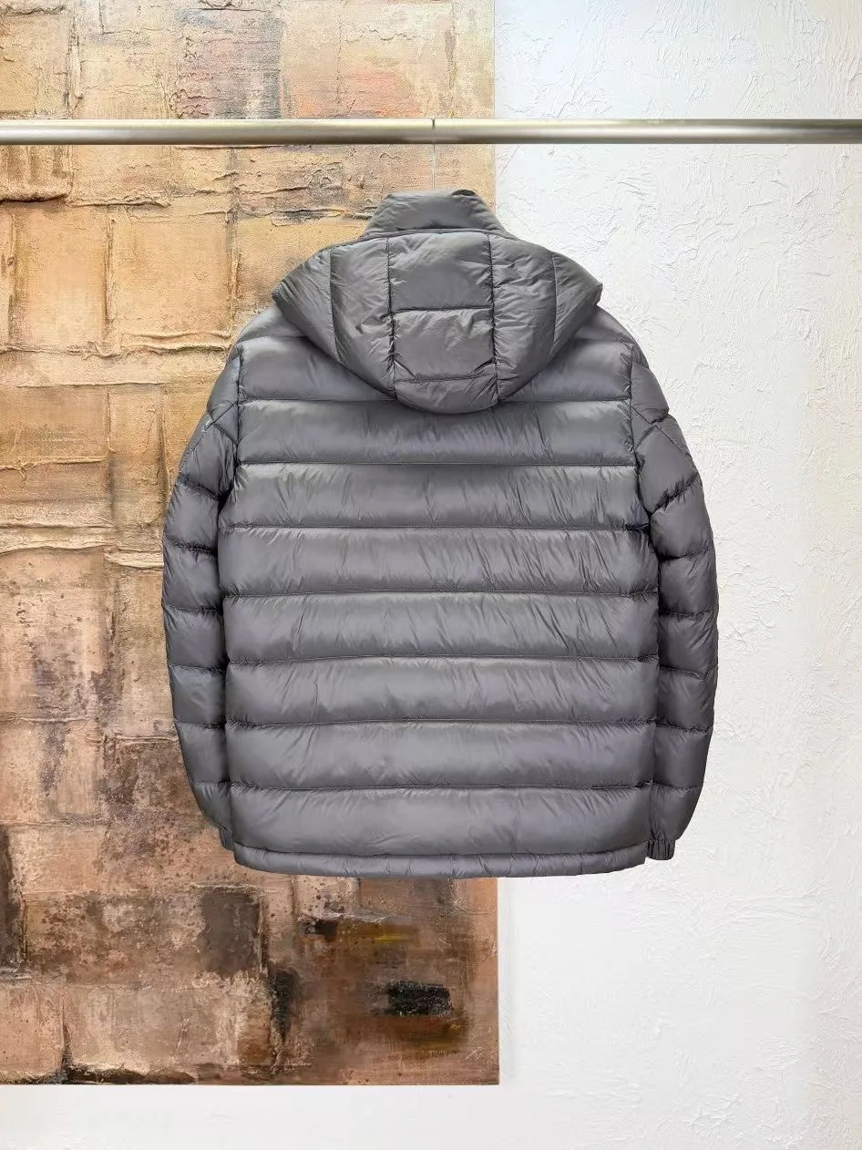 Moncler Verith Hooded Short Down Jacket (Grey) — ビュー 2