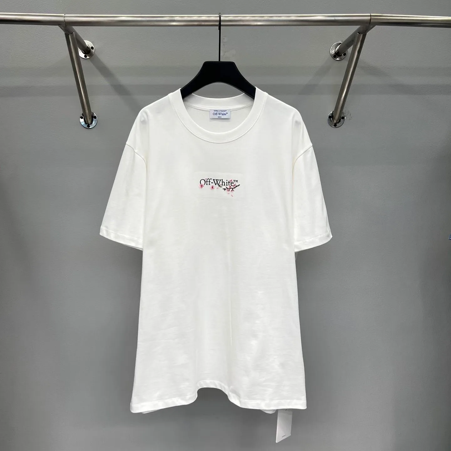 Off-White Embroidered Sakura Tee (White) — view 2