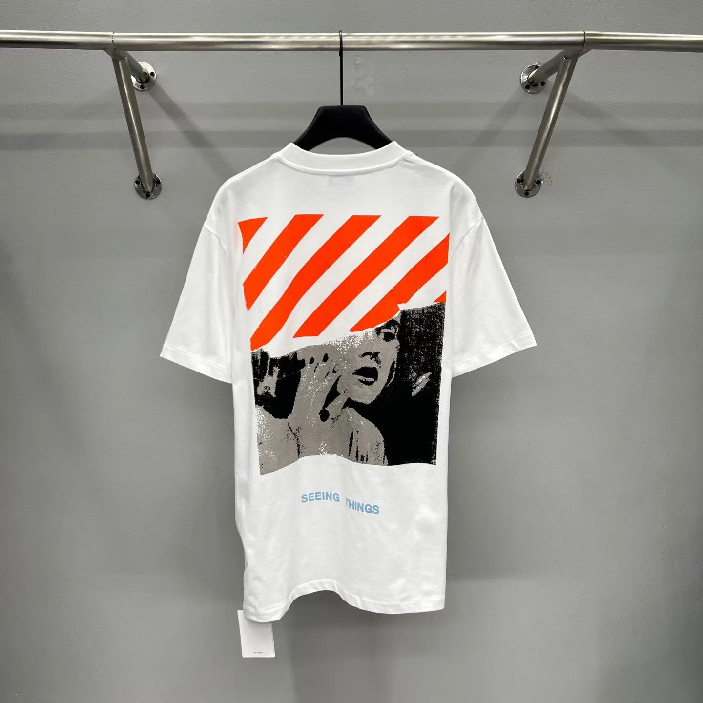 Off-White Marilyn Monroe Printing Short Sleeve White T-Shirt
