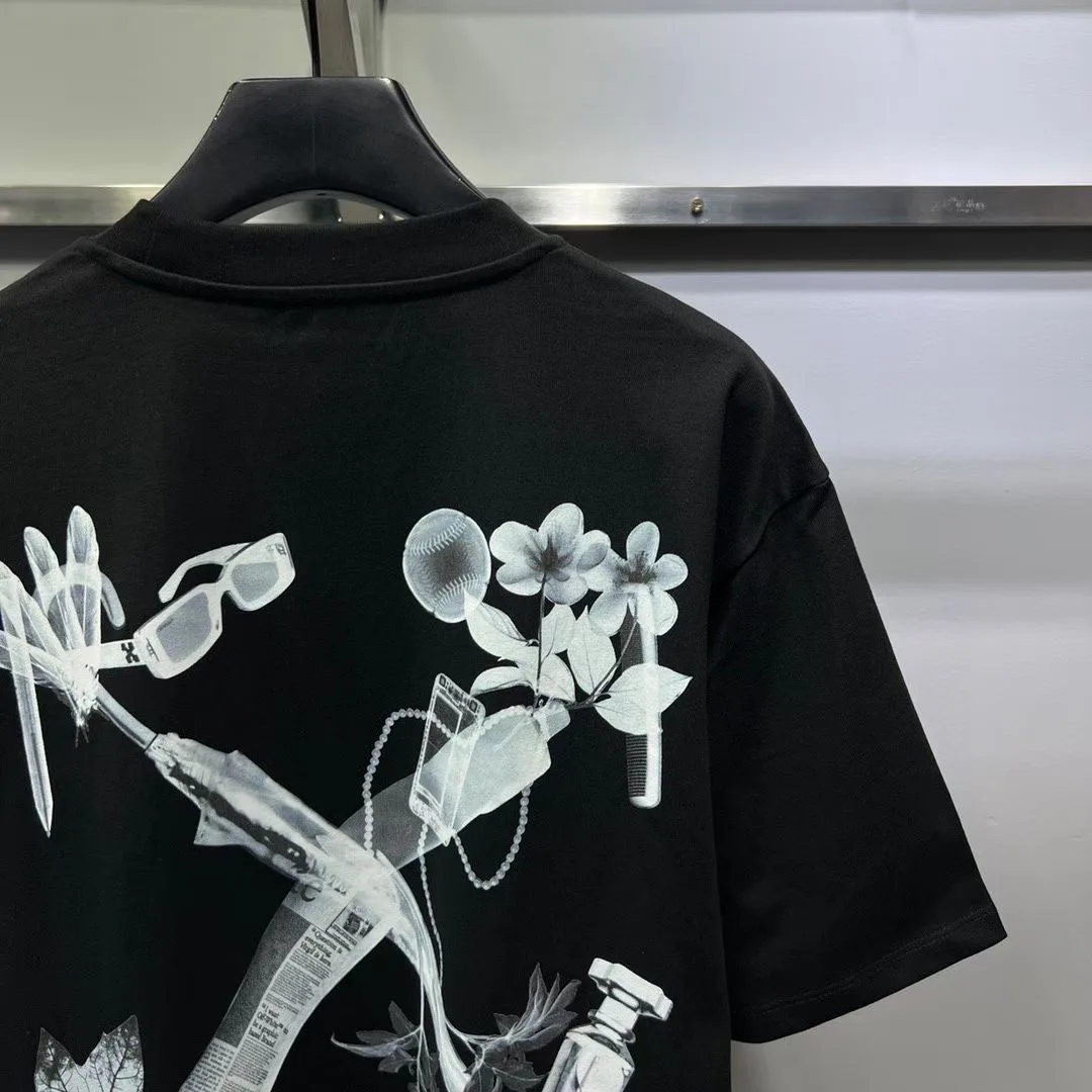 Off-White Scan Arrows Cotton Graphic T-Shirt — ビュー 3