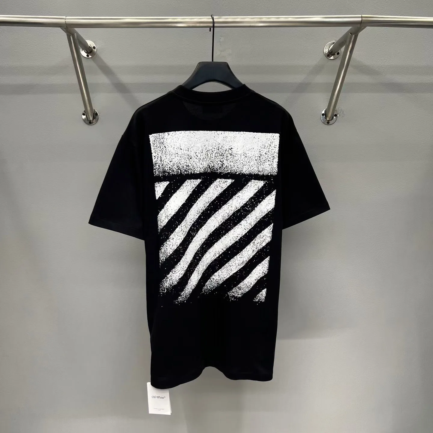 Off-White Sprayed Diagonal Oversized T-Shirt