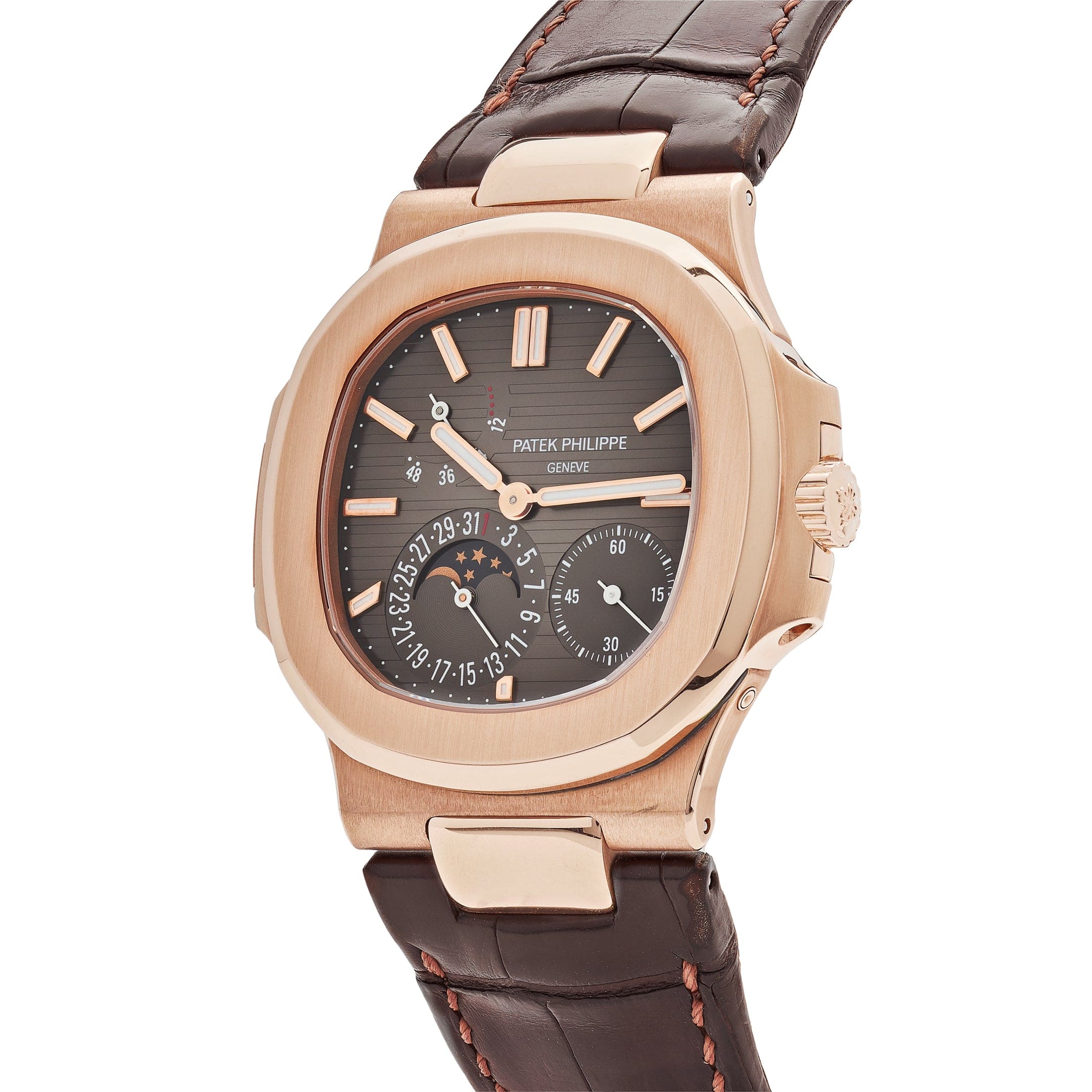 Patek Philippe Nautilus 5712R-001, — Black-Brown Dial, Rose Gold — view 3