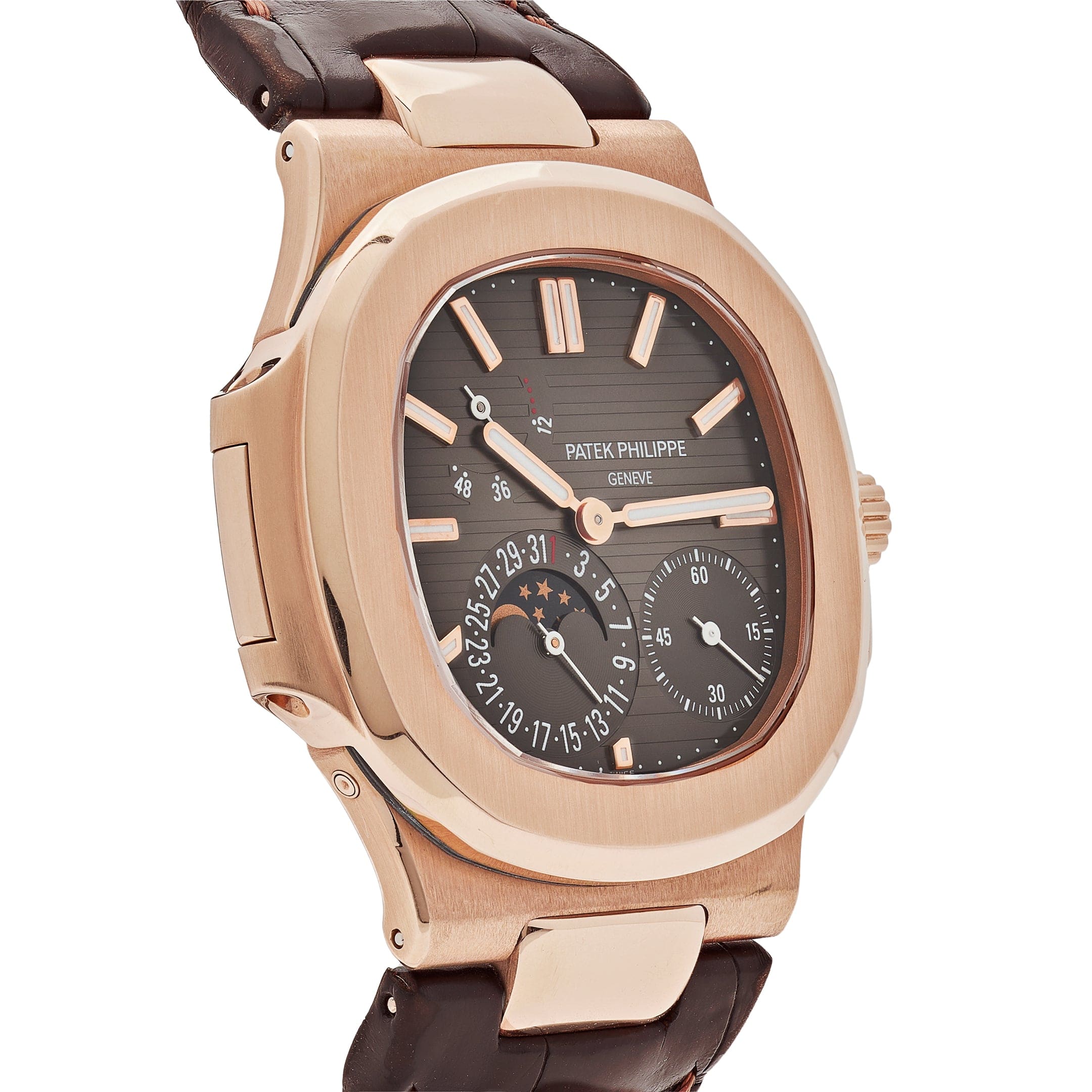Patek Philippe Nautilus 5712R-001, — Black-Brown Dial, Rose Gold — view 4