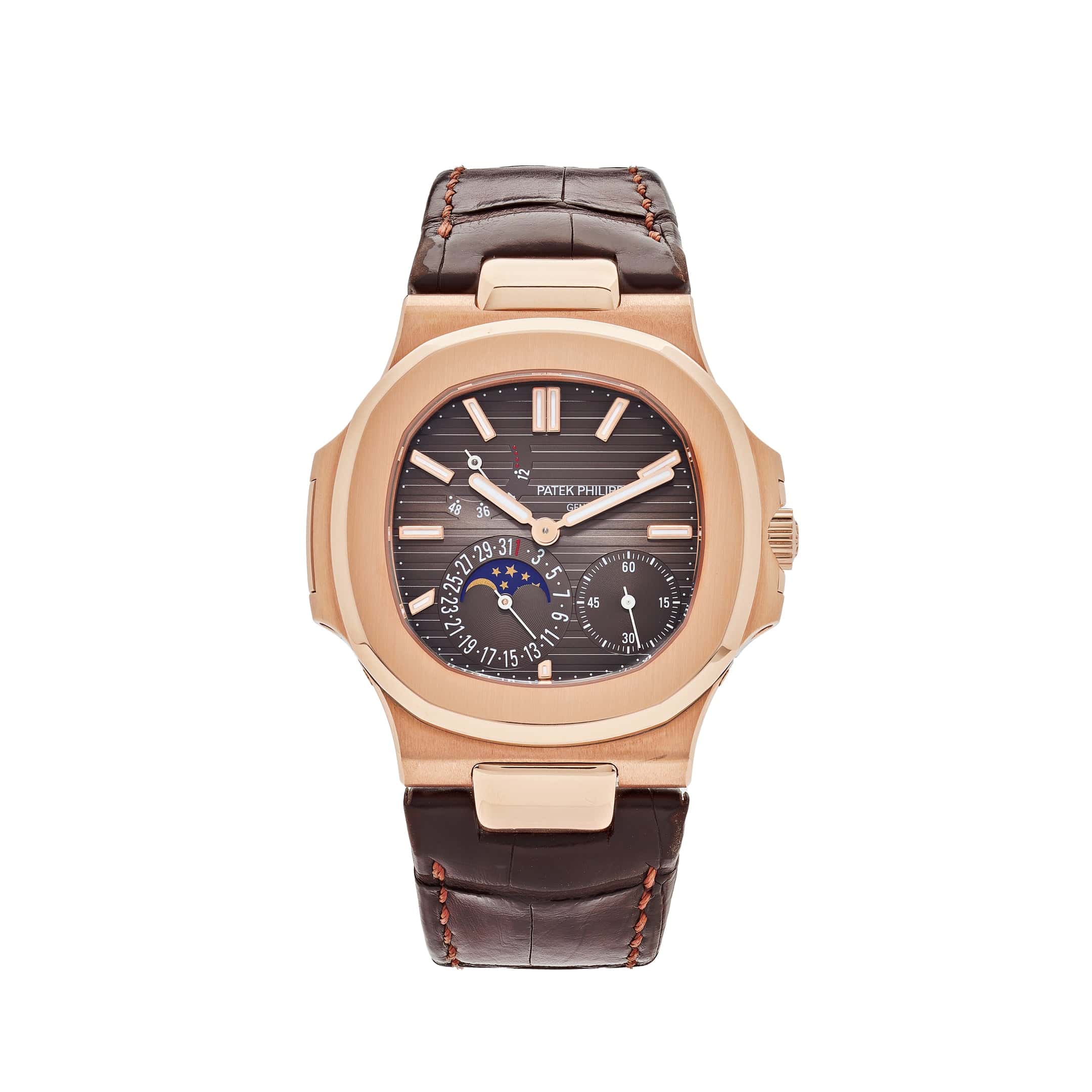 Patek Philippe Nautilus 5712R-001, — Black-Brown Dial, Rose Gold