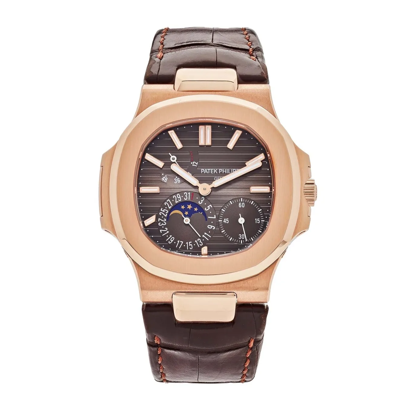Patek Philippe Nautilus 5712R-001, — Black-Brown Dial, Rose Gold