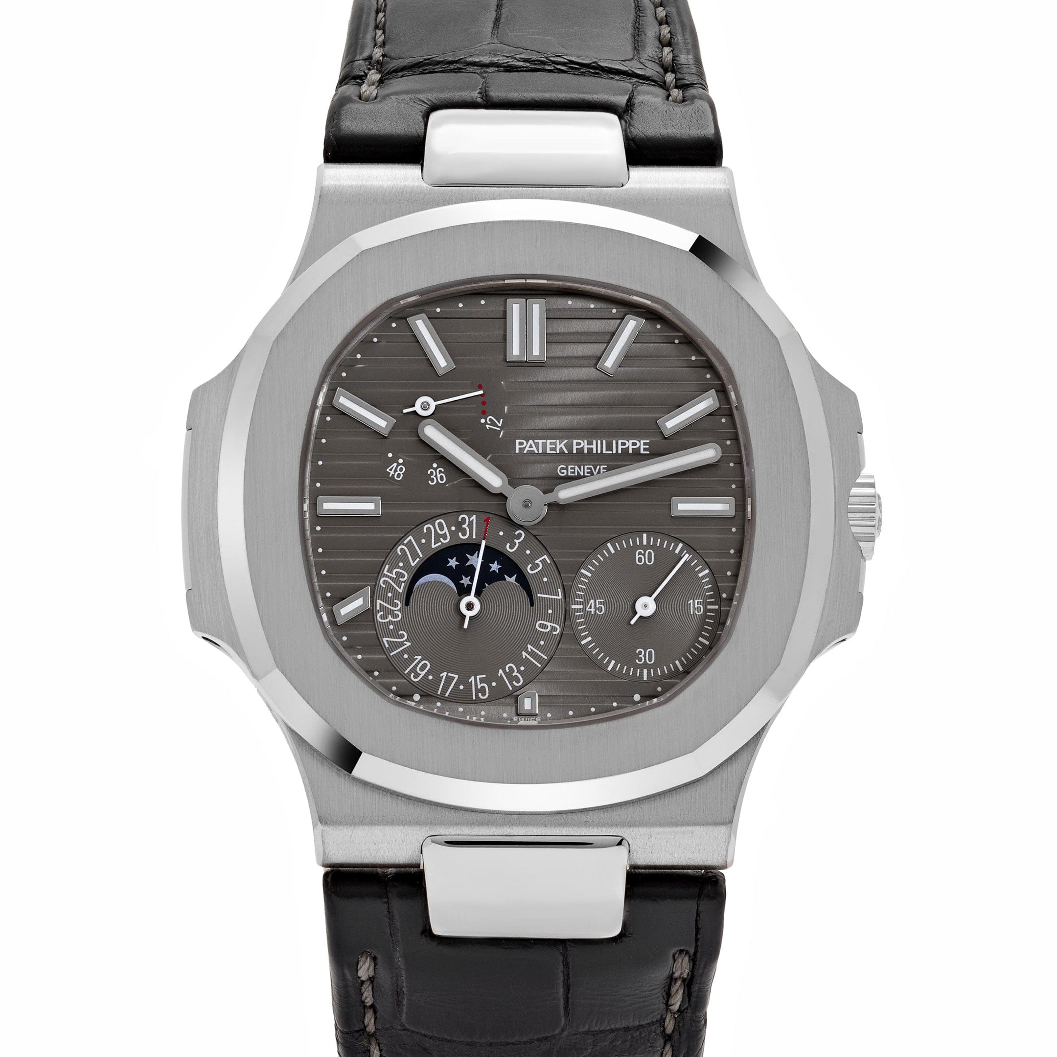 Patek Philippe Nautilus 5712G-001, — Slate Grey Dial, White Gold — view 4
