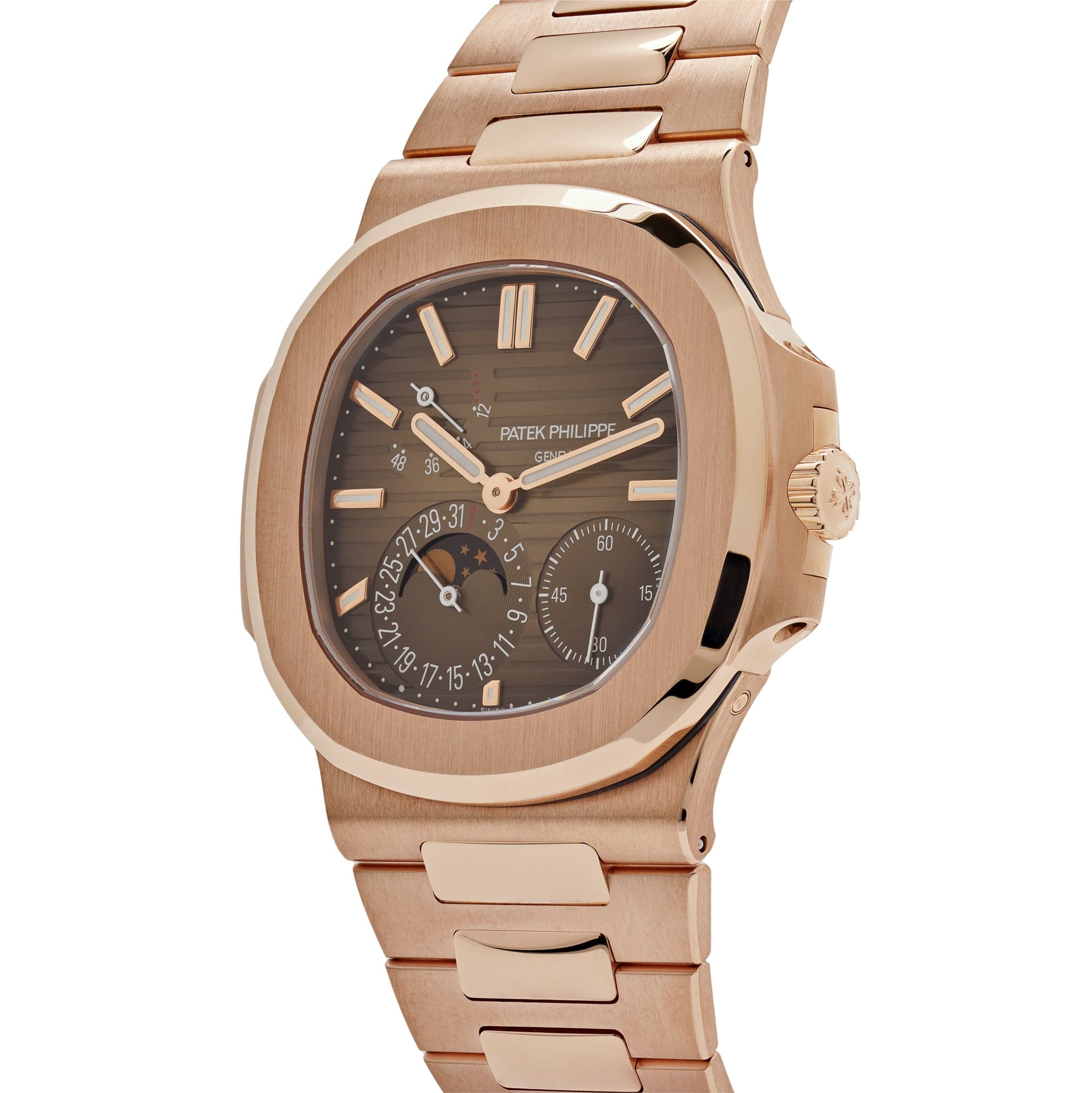 Patek Philippe Nautilus 5712/1R-001, — Sunburst Brown Dial, Rose Gold — view 5