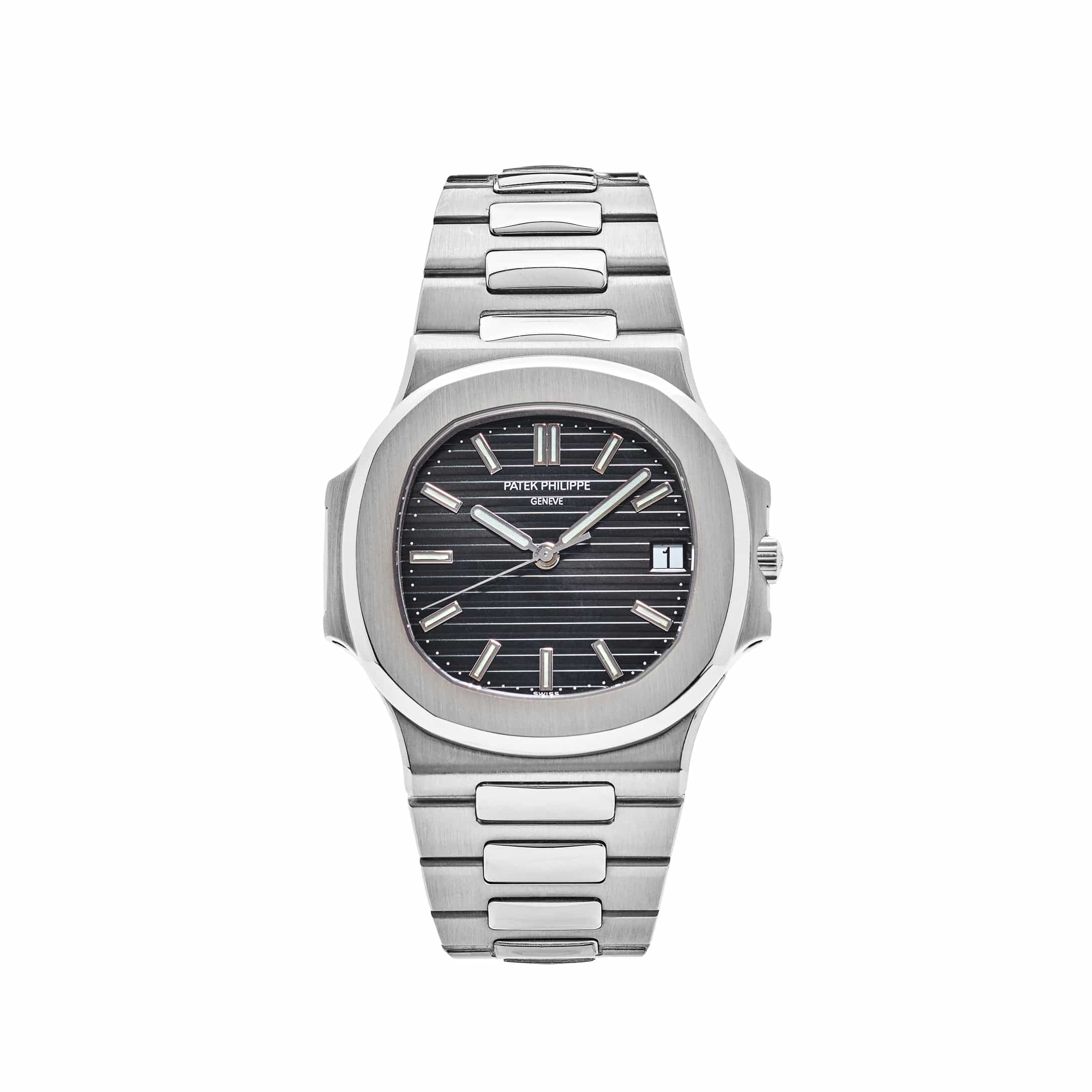 Patek Philippe Nautilus 3711/1G-001, — Glossy Black Dial, White Gold