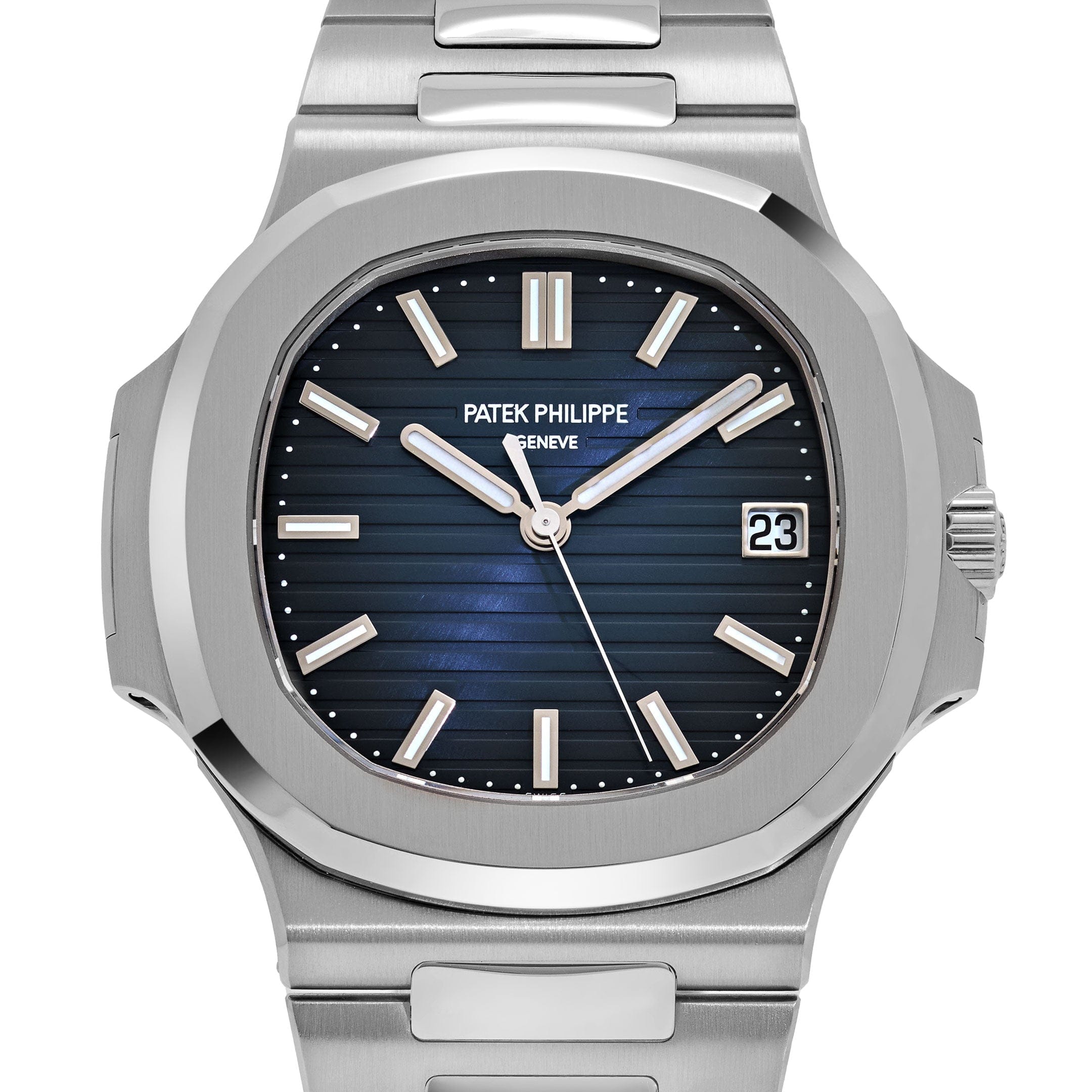 Patek Philippe Nautilus 5811/1G-001, — Sunburst Blue Dial, White Gold — view 4
