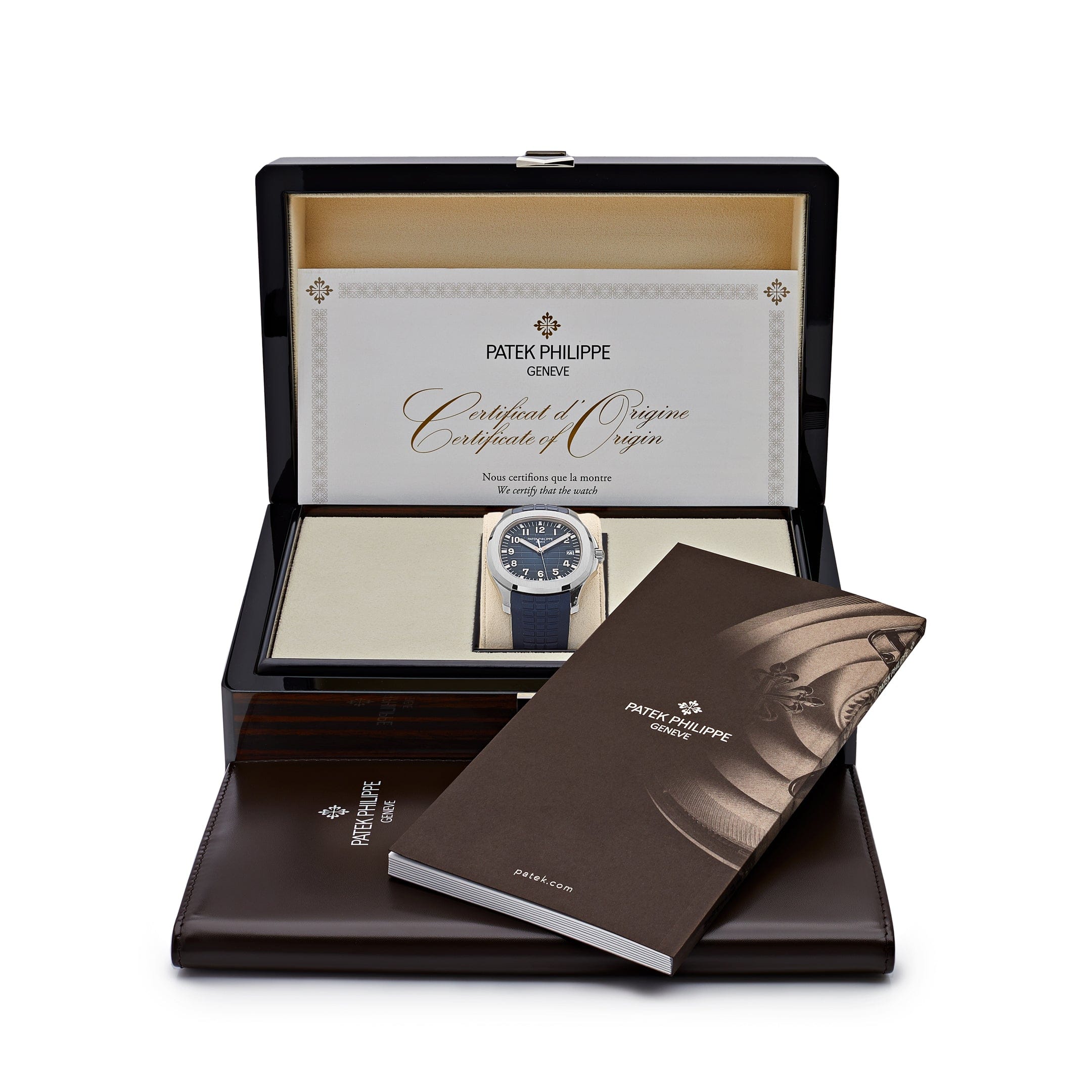 Patek Philippe Aquanaut 5168G-001, — Midnight Blue Dial — view 5