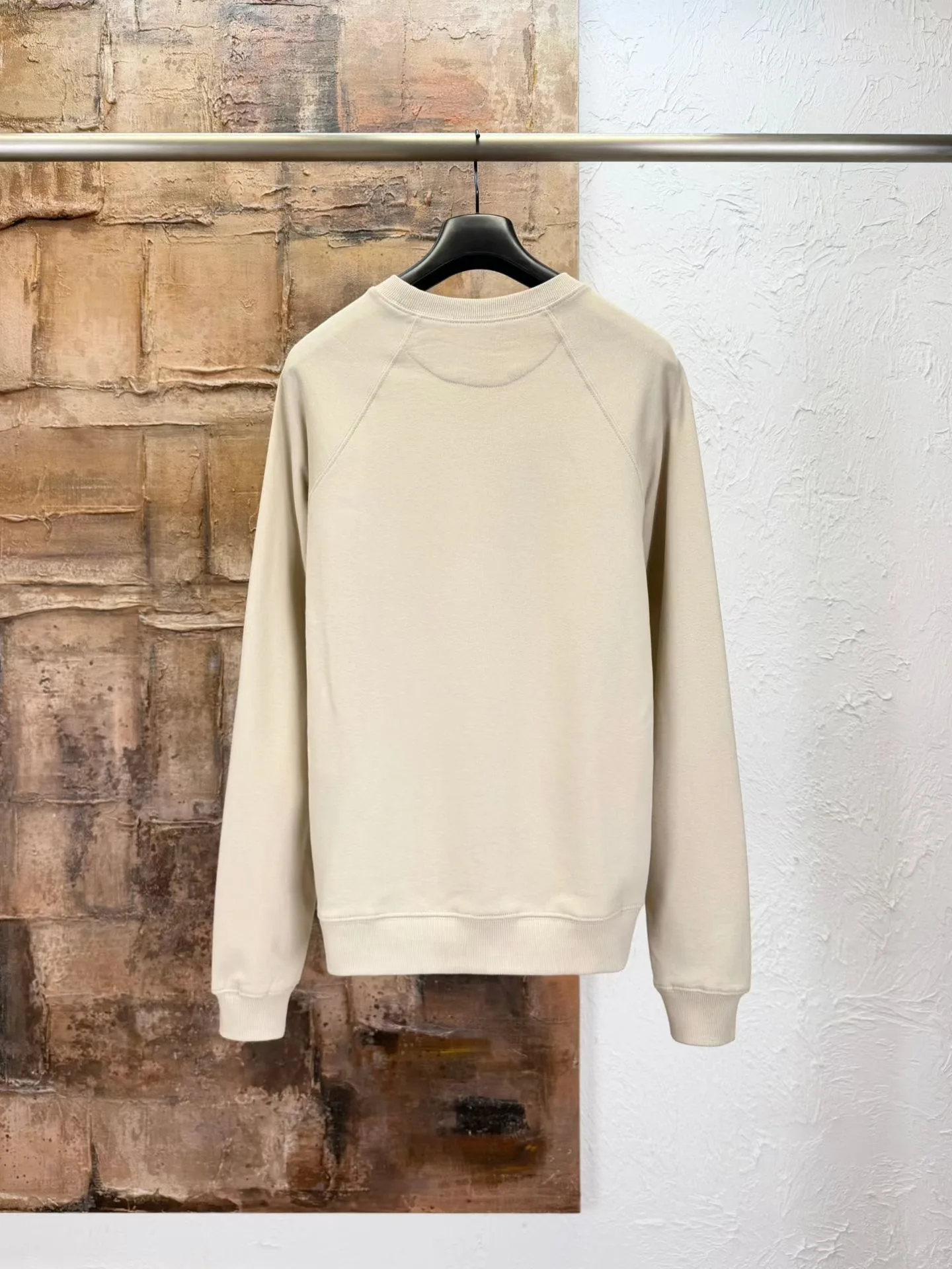 Prada Cotton Crew-neck Sweatshirt (Chalk White) — view 6