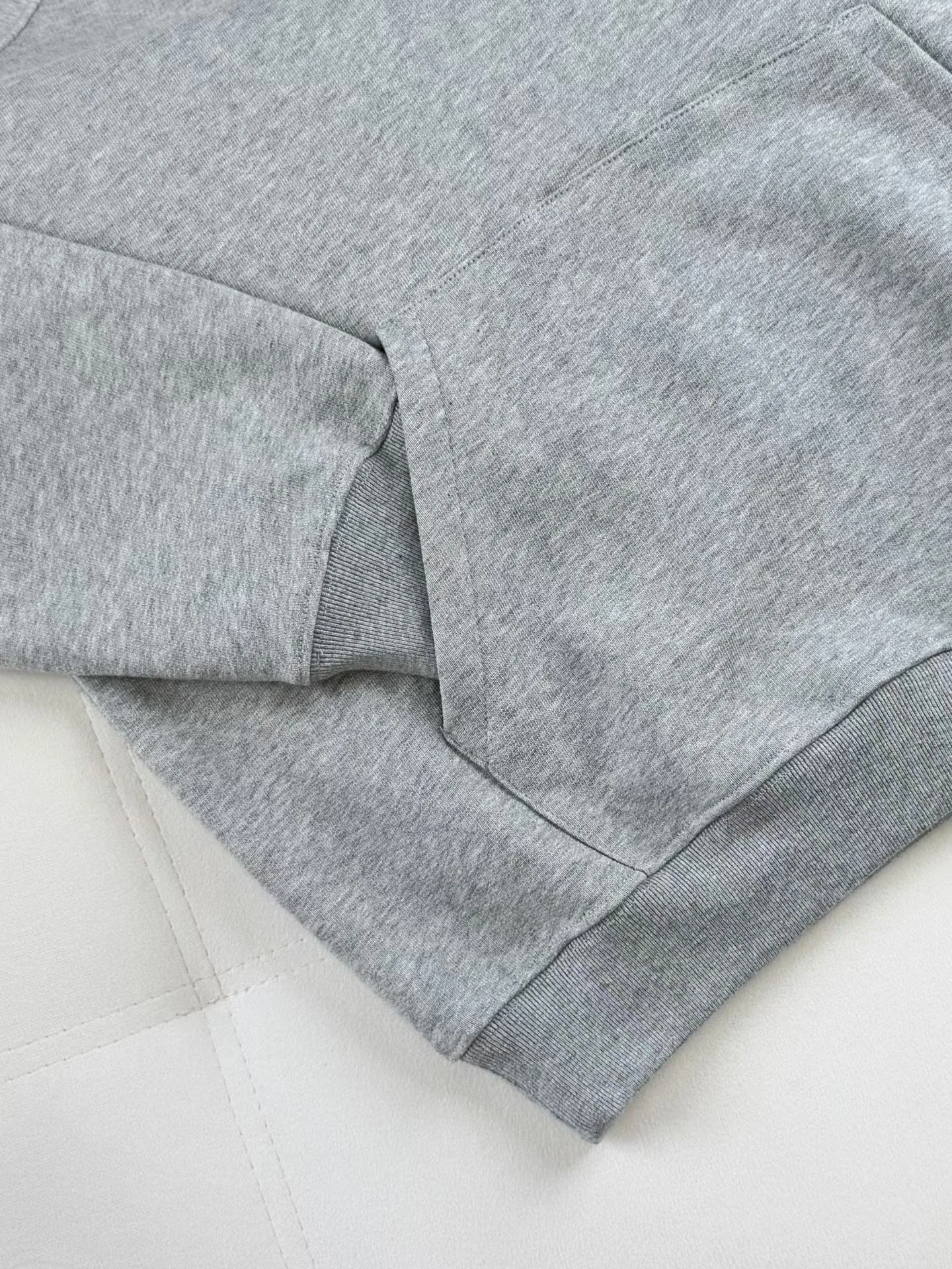 Prada Cotton Fleece Hoodie (Grey) — ビュー 4