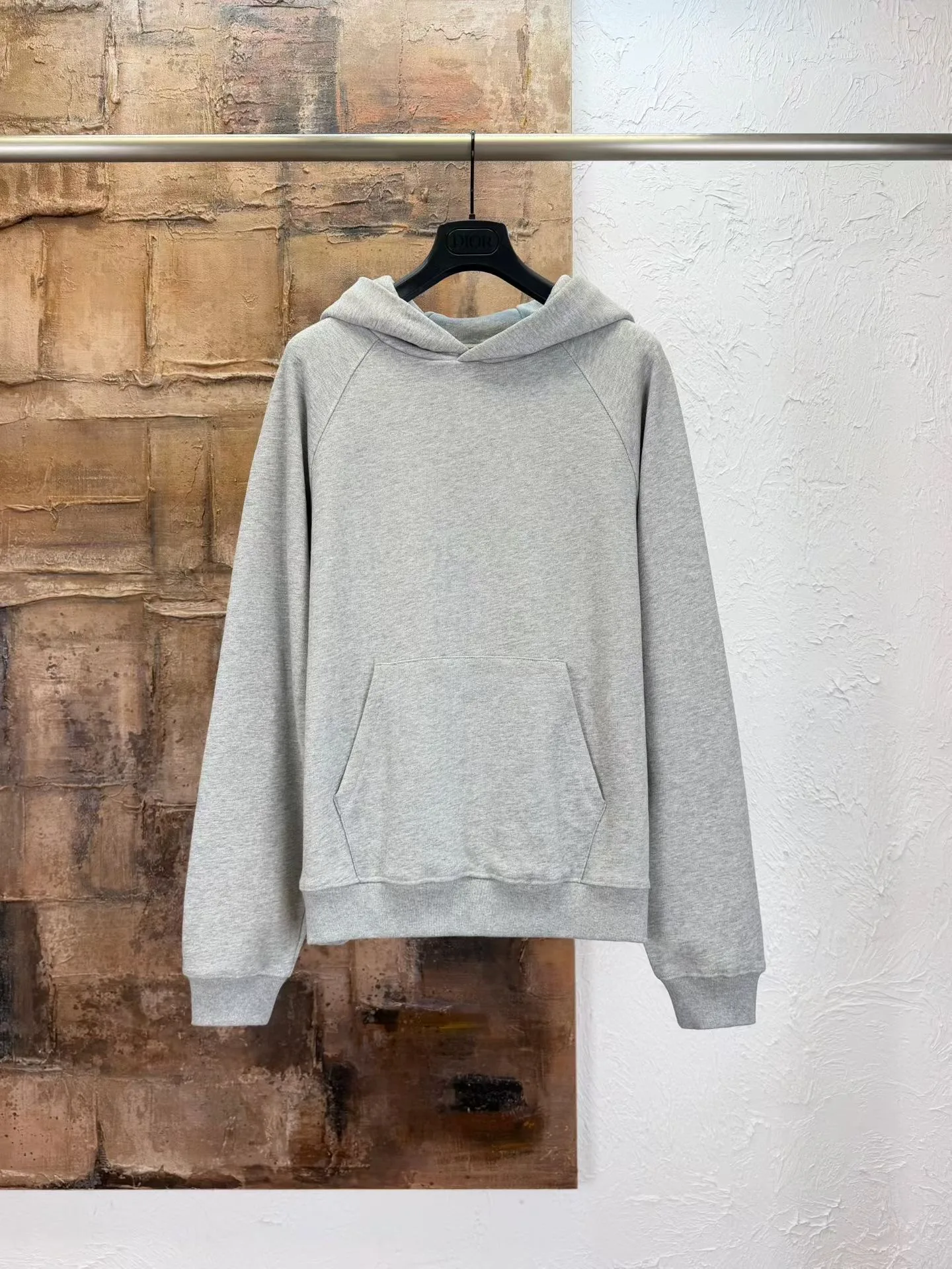 Prada Cotton Fleece Hoodie (Grey)