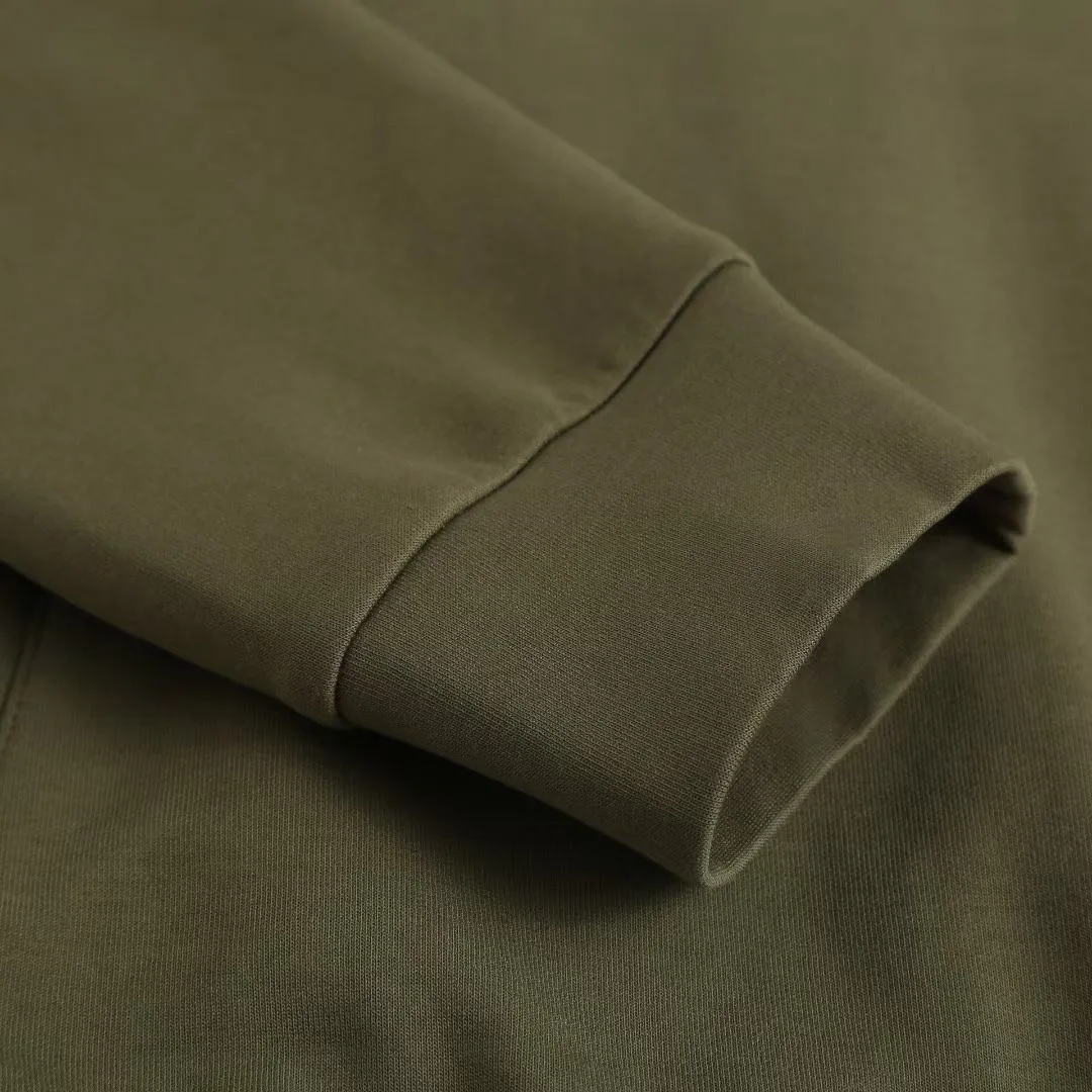 Prada Cotton Fleece Zipper Jacket with Re-Nylon Details (Green) — ビュー 6