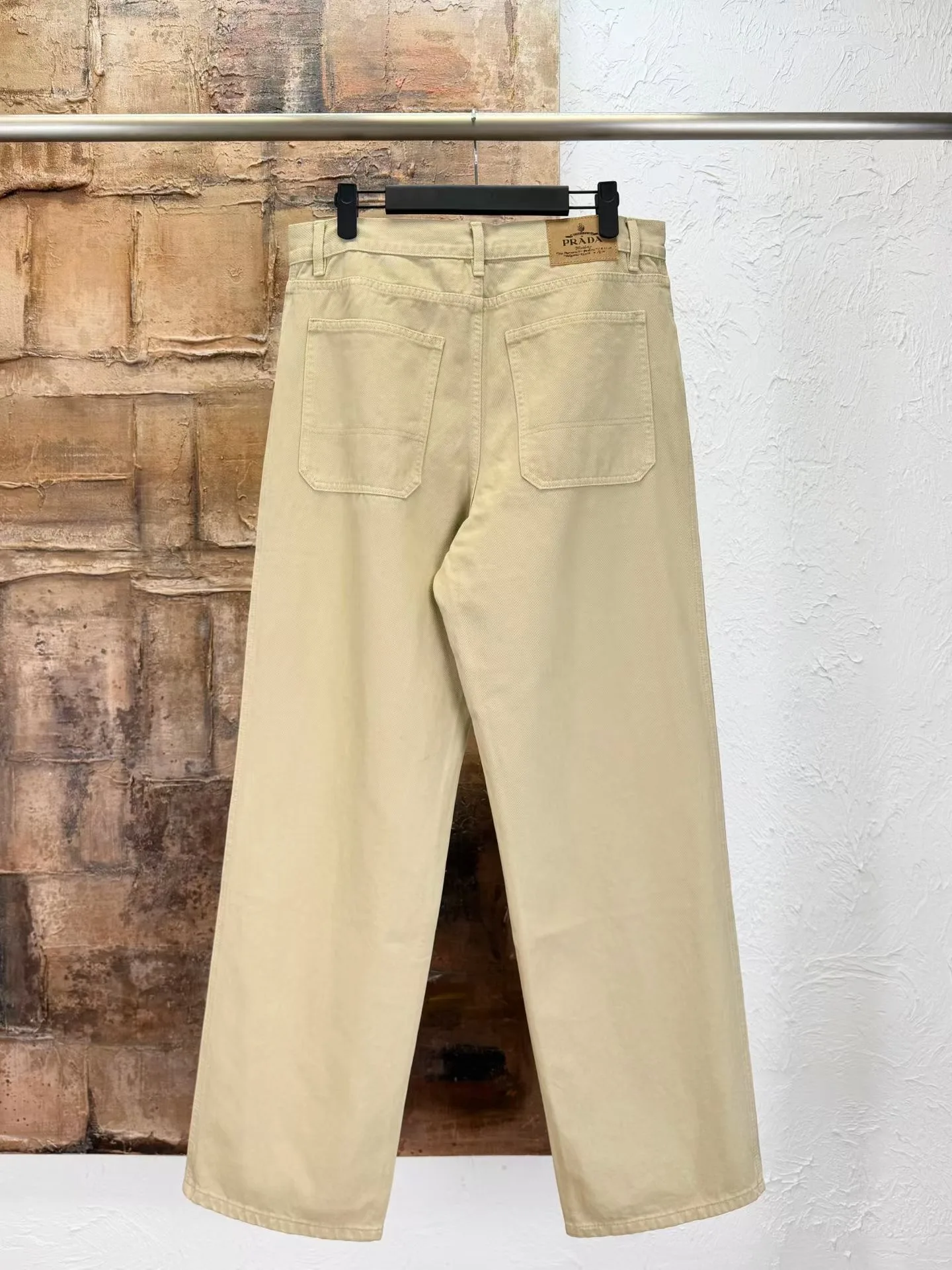 Prada Five-pocket Old Denim Jeans (Sand) — 보기 3