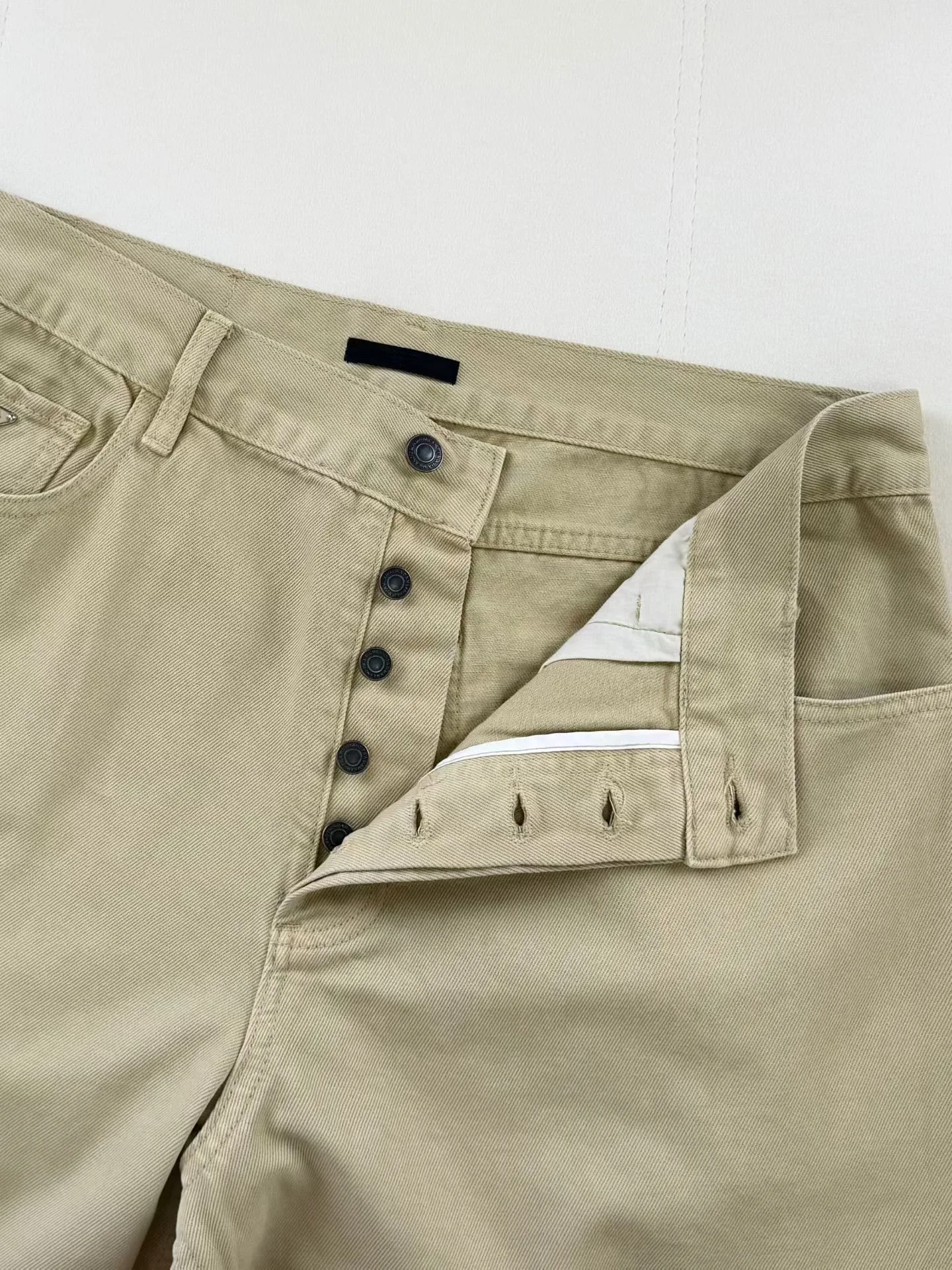 Prada Five-pocket Old Denim Jeans (Sand) — 보기 4