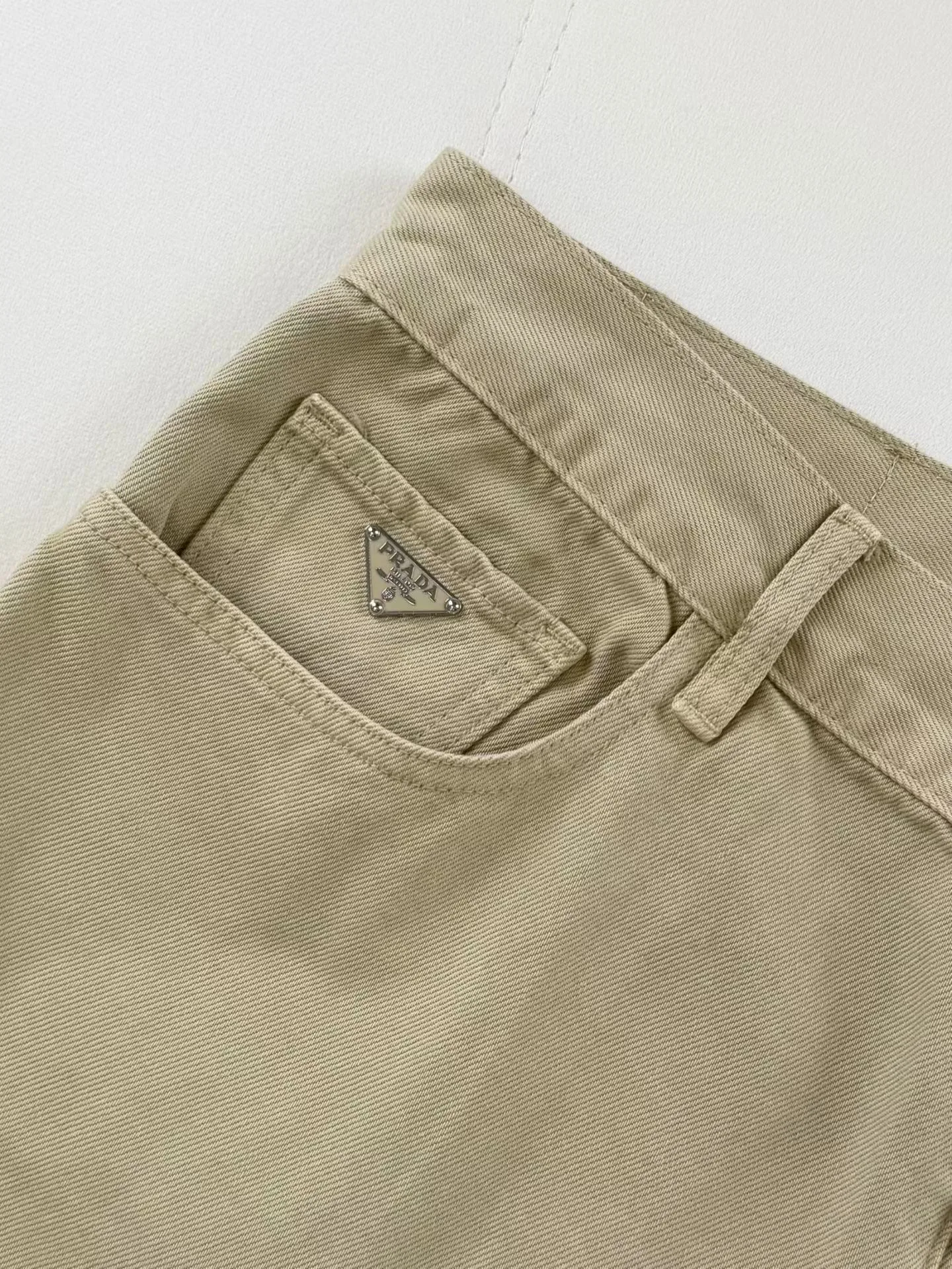 Prada Five-pocket Old Denim Jeans (Sand) — 보기 5