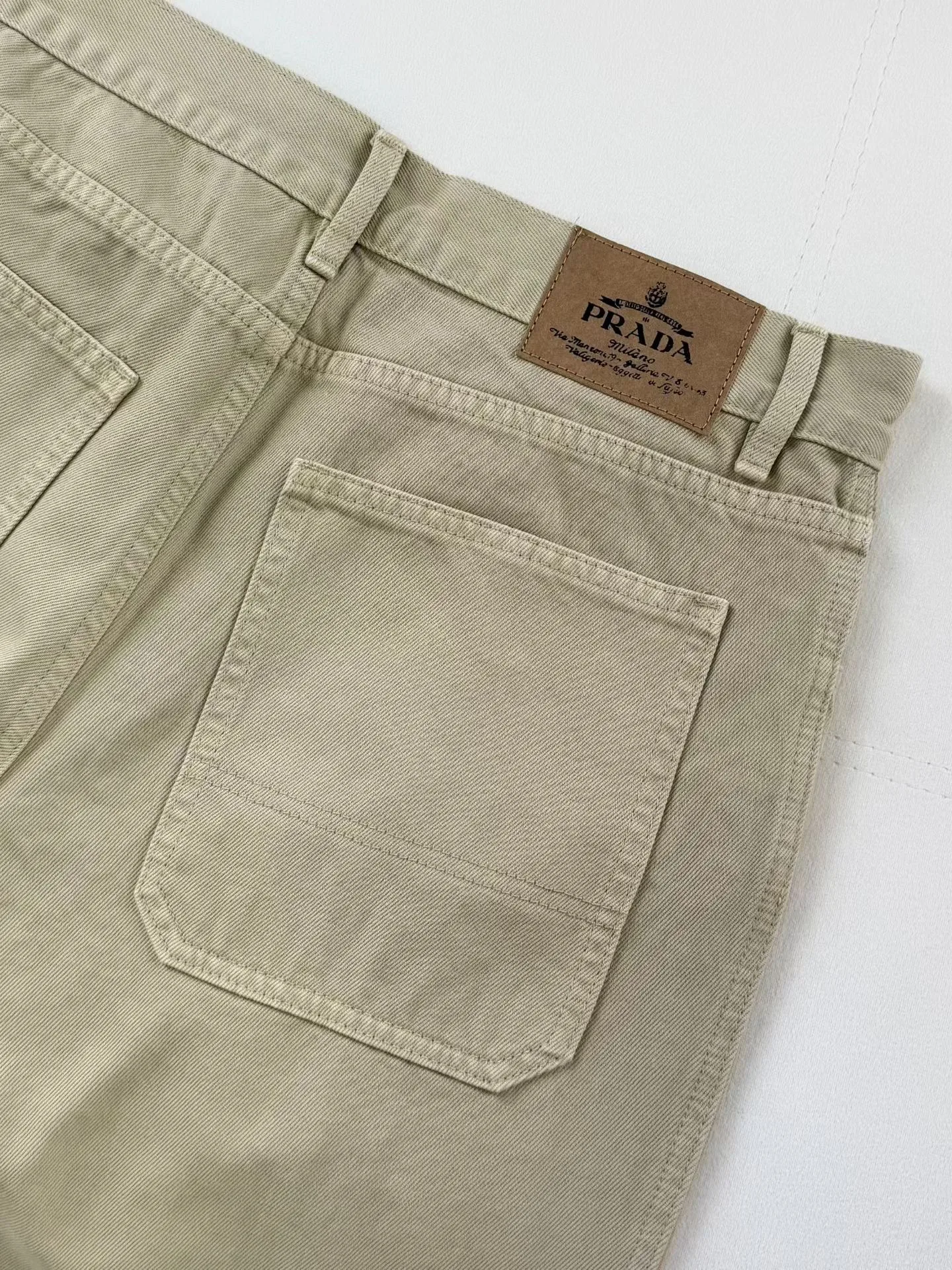Prada Five-pocket Old Denim Jeans (Sand) — 보기 7