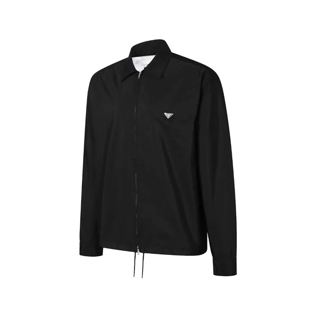 Prada Nylon Zip-Up Jacket (Black) — 图 2