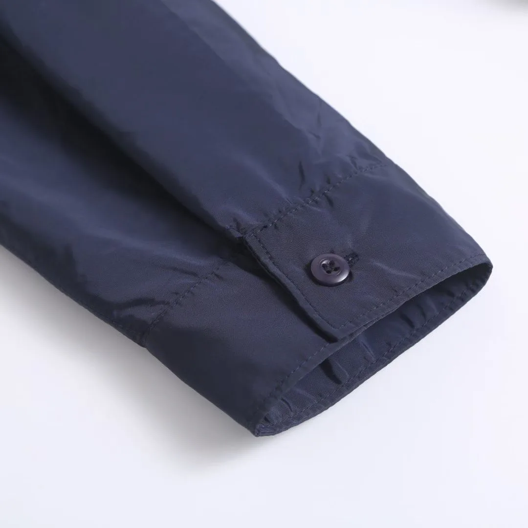 Prada Nylon Zip-Up Jacket (Dark Blue) — ビュー 2