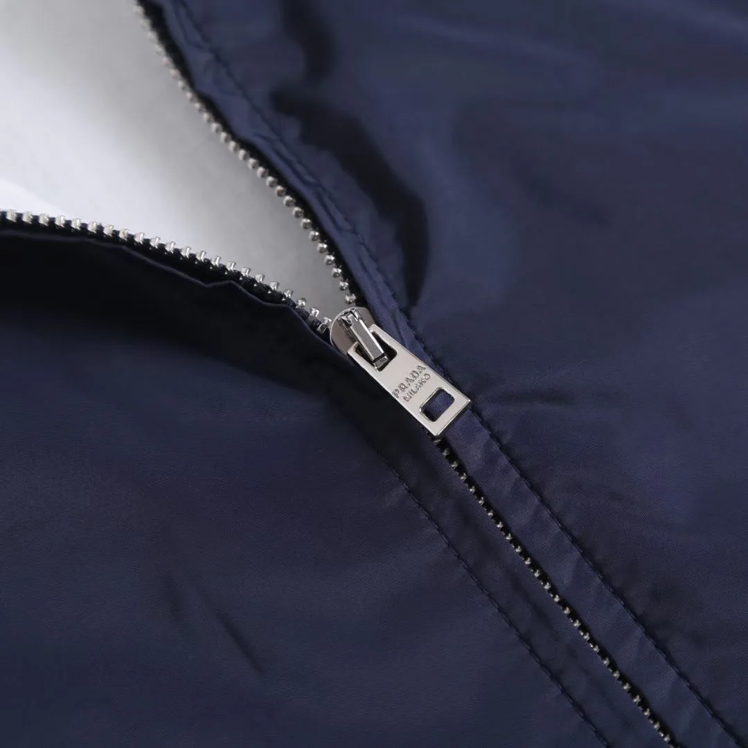 Prada Nylon Zip-Up Jacket (Dark Blue) — ビュー 4