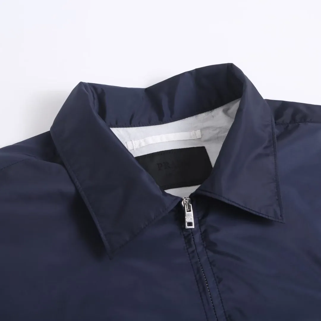 Prada Nylon Zip-Up Jacket (Dark Blue) — ビュー 6