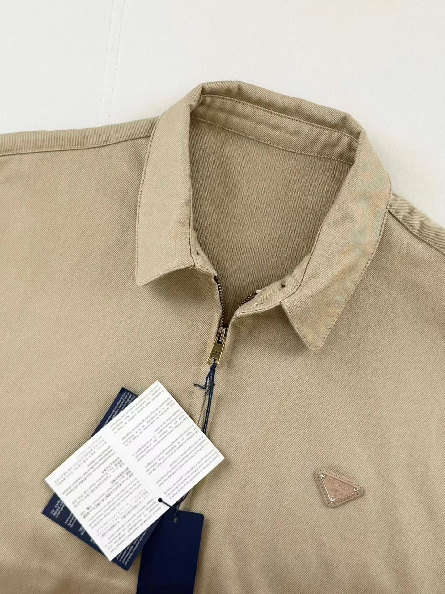 Prada Old Denim Blouson Jacket (Sand) — ビュー 4