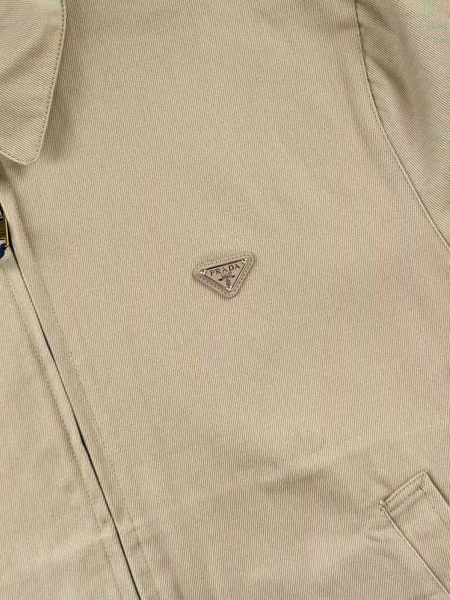 Prada Old Denim Blouson Jacket (Sand) — ビュー 7