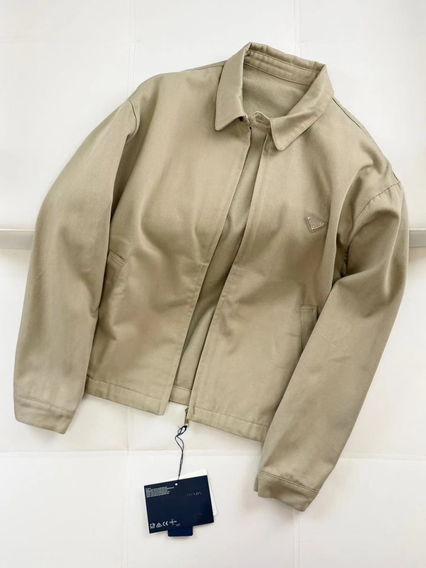 Prada Old Denim Blouson Jacket (Sand) — ビュー 8