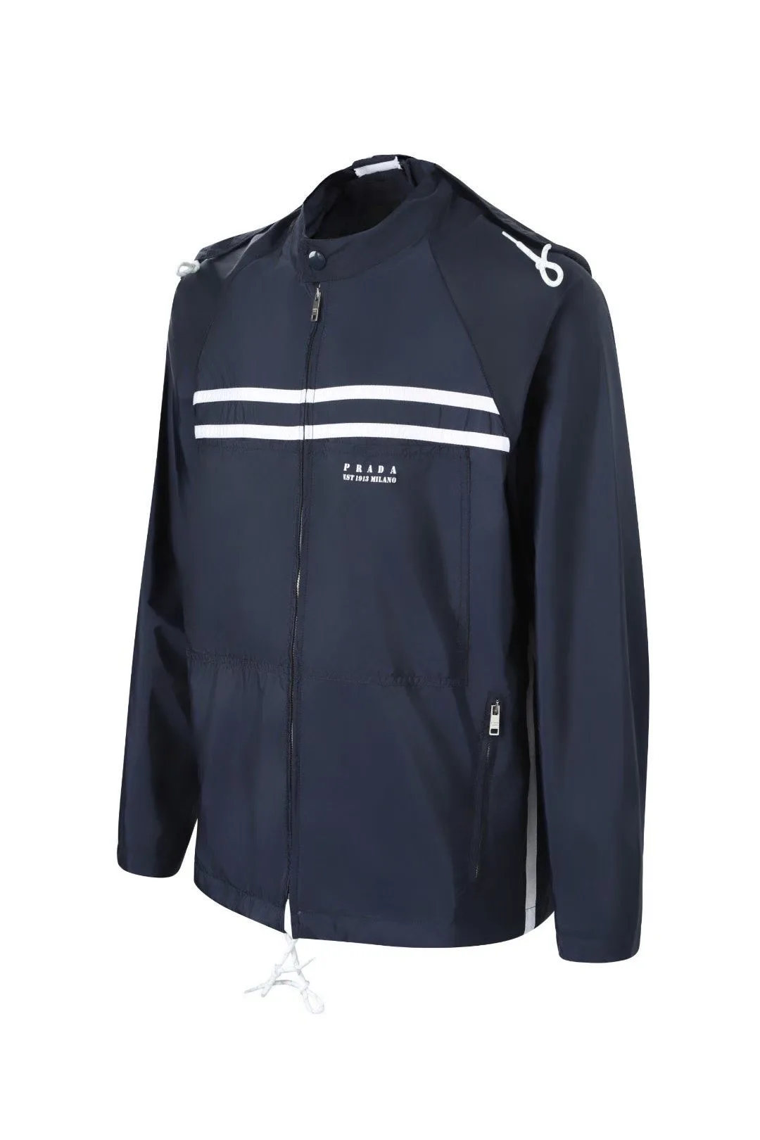 Prada Re-Nylon Shell Jacket (Navy) — ビュー 8