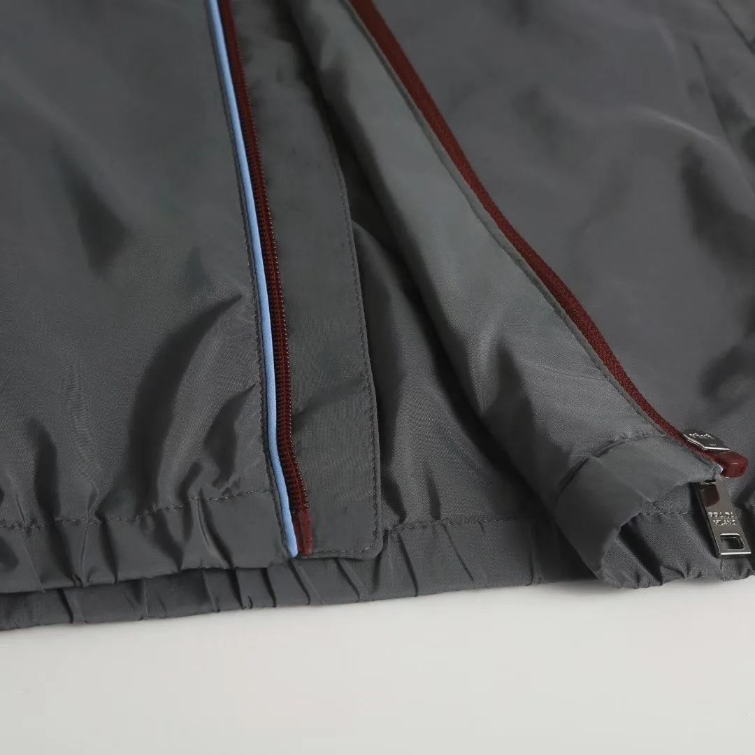 Prada Re-Nylon Zip-Up Jacket (Grey) — ビュー 2