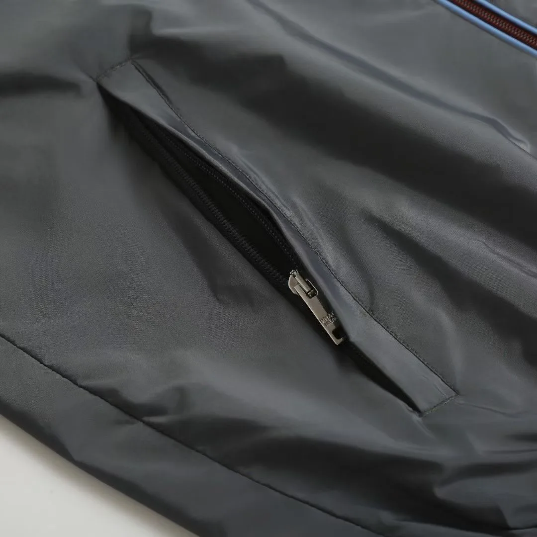 Prada Re-Nylon Zip-Up Jacket (Grey) — ビュー 3