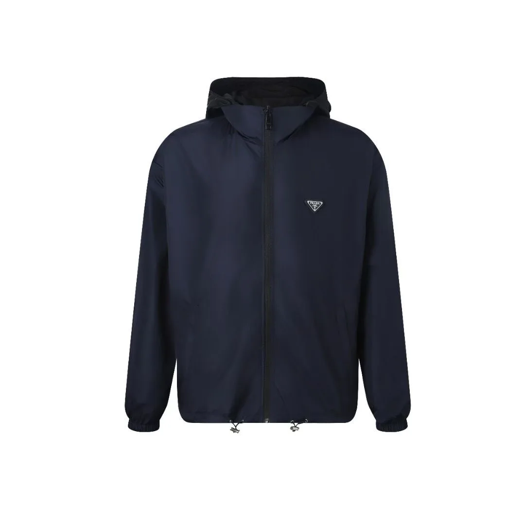 Prada Reversible Hooded Jacket (Navy/Black)