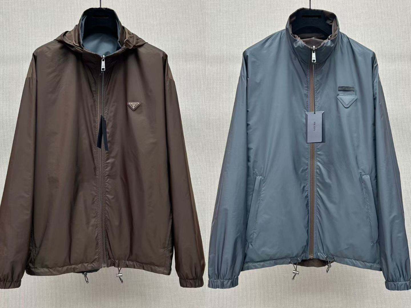 Reversible Hooded Nylon Jacket