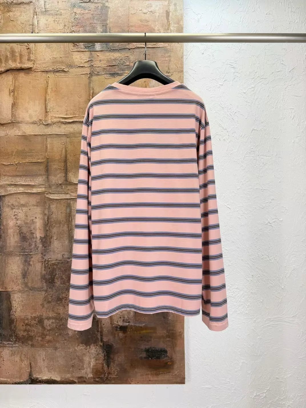 Striped cotton jersey top — ビュー 3