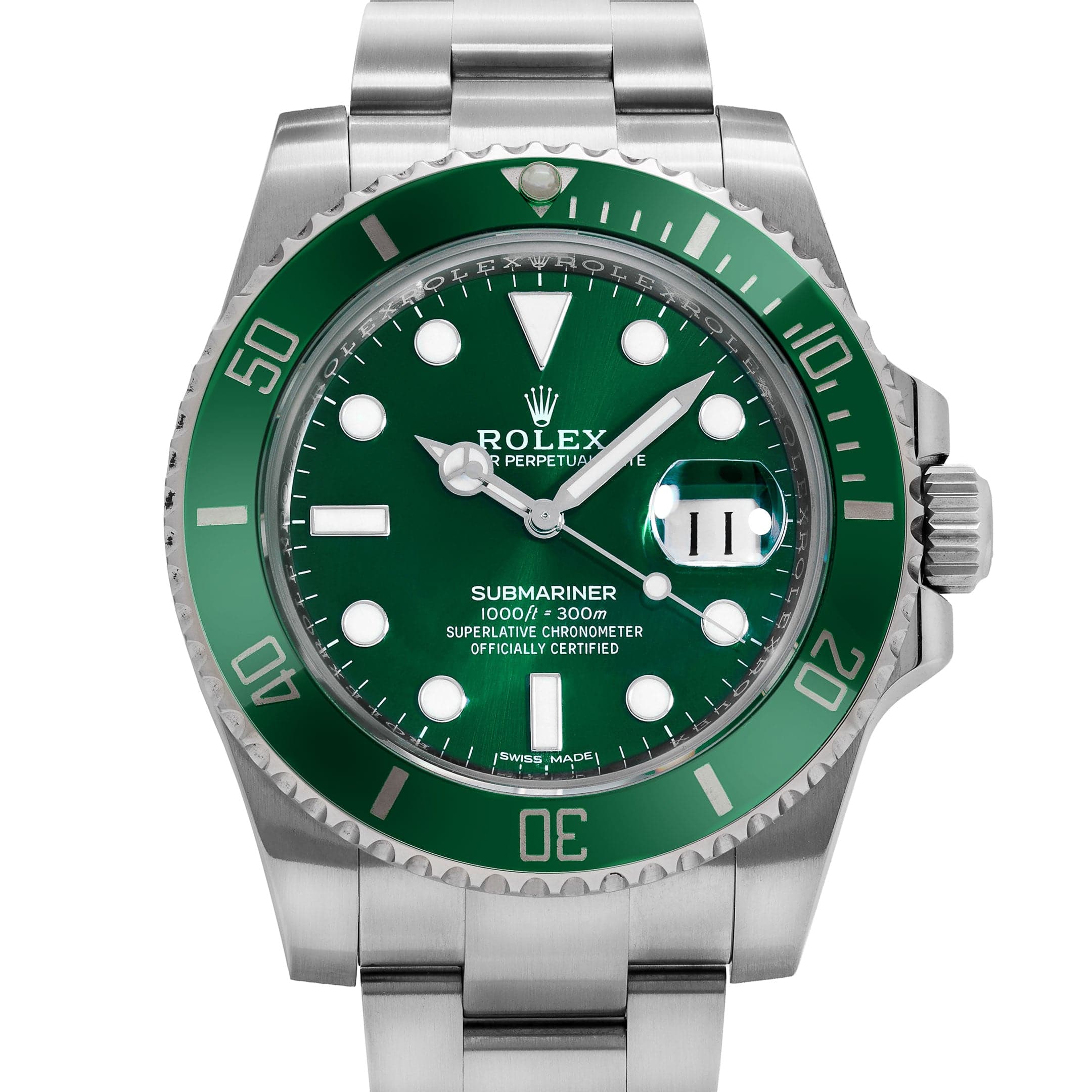 Rolex Submariner 116610LV, — Green Dial, (Hulk) — view 3