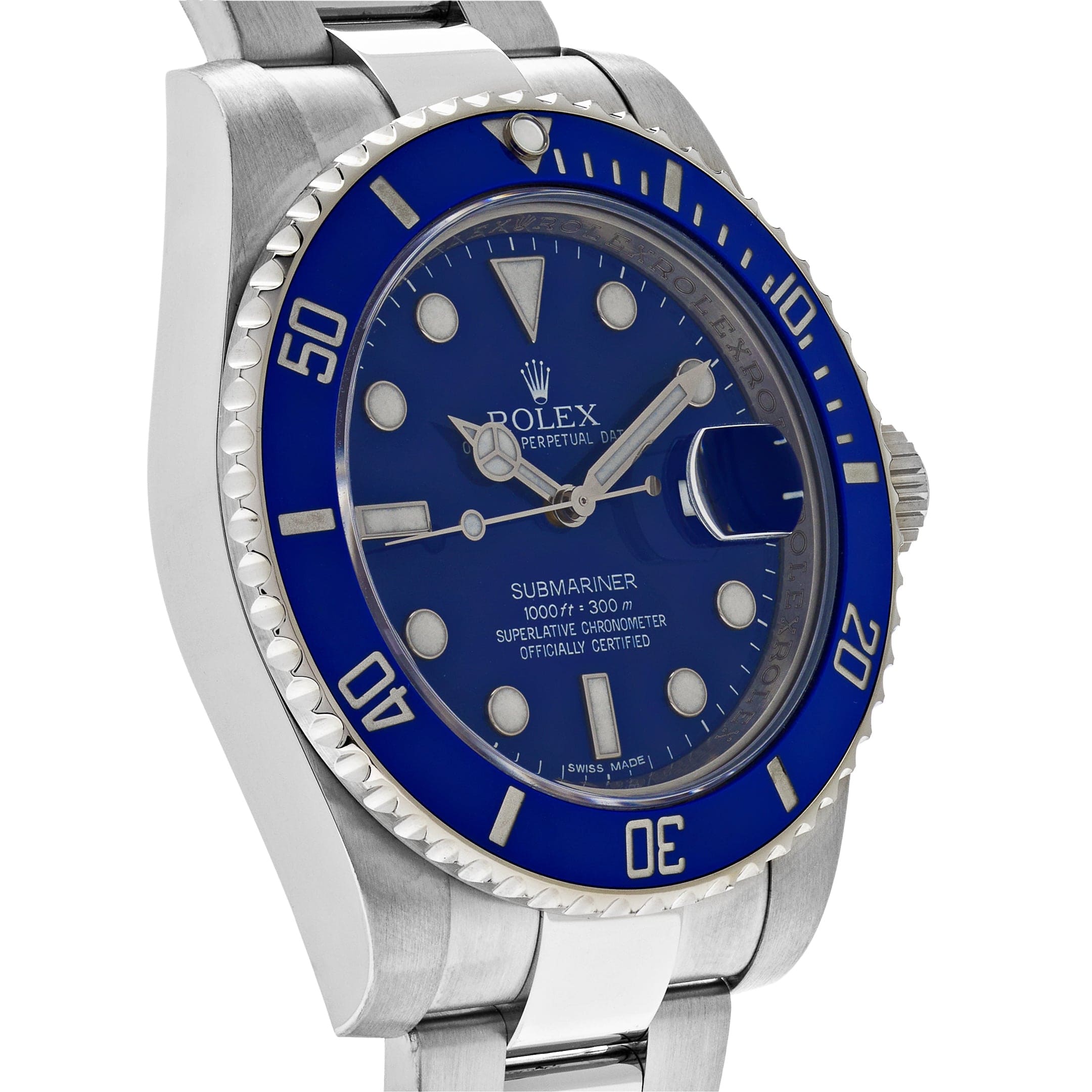 Rolex Submariner 116619LB, — Blue Dial, White Gold, (Smurf) — view 3