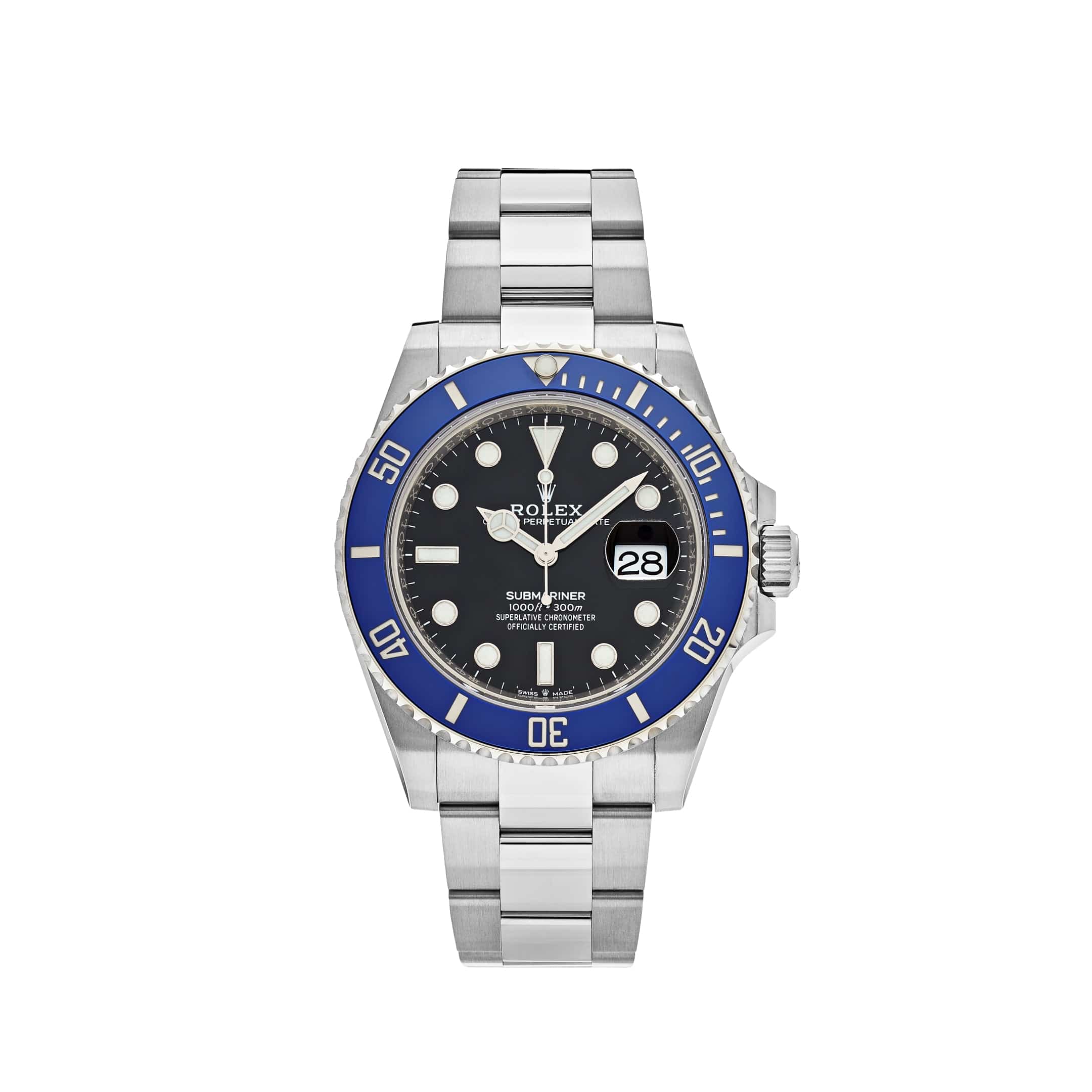Rolex Submariner 126619LB, — Black Dial, White Gold, (Cookie Monster)
