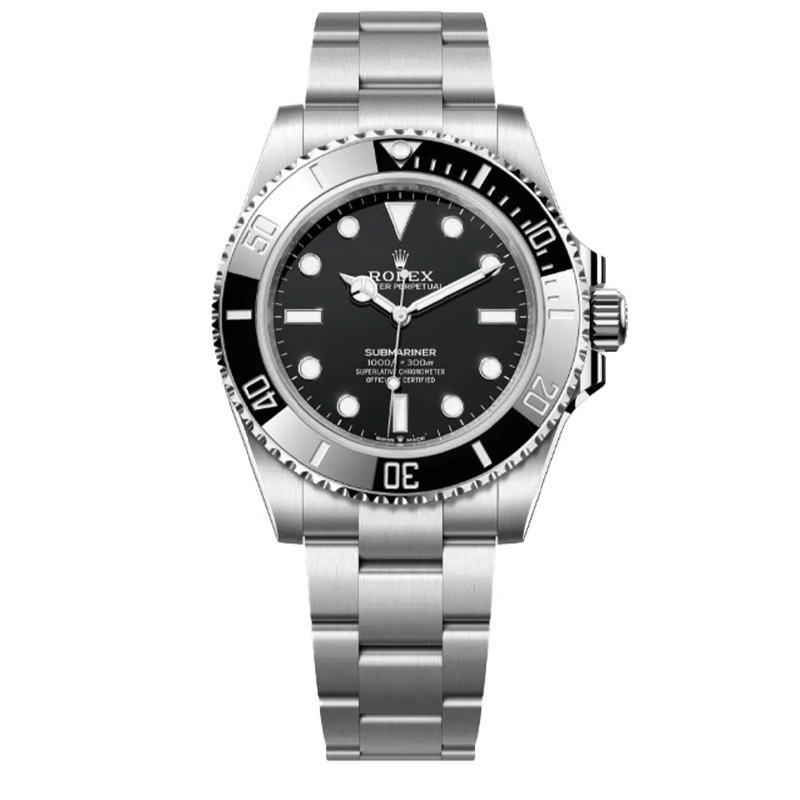 Rolex Submariner 41mm Oystersteel Black No-date Dial Black Bezel Oyster Bracelet 124060