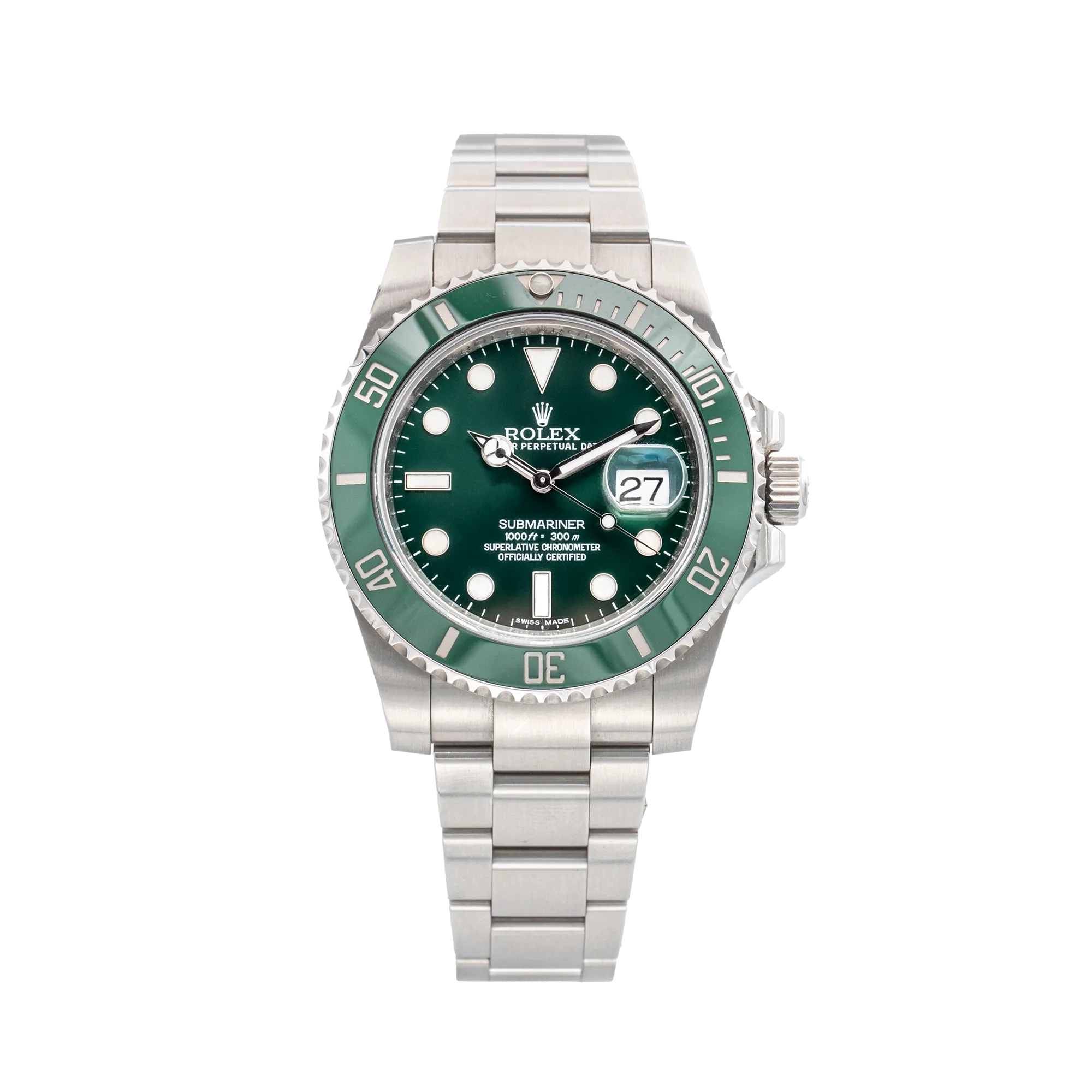 Rolex Submariner 116610LV, — Green Dial, (Hulk) — view 5