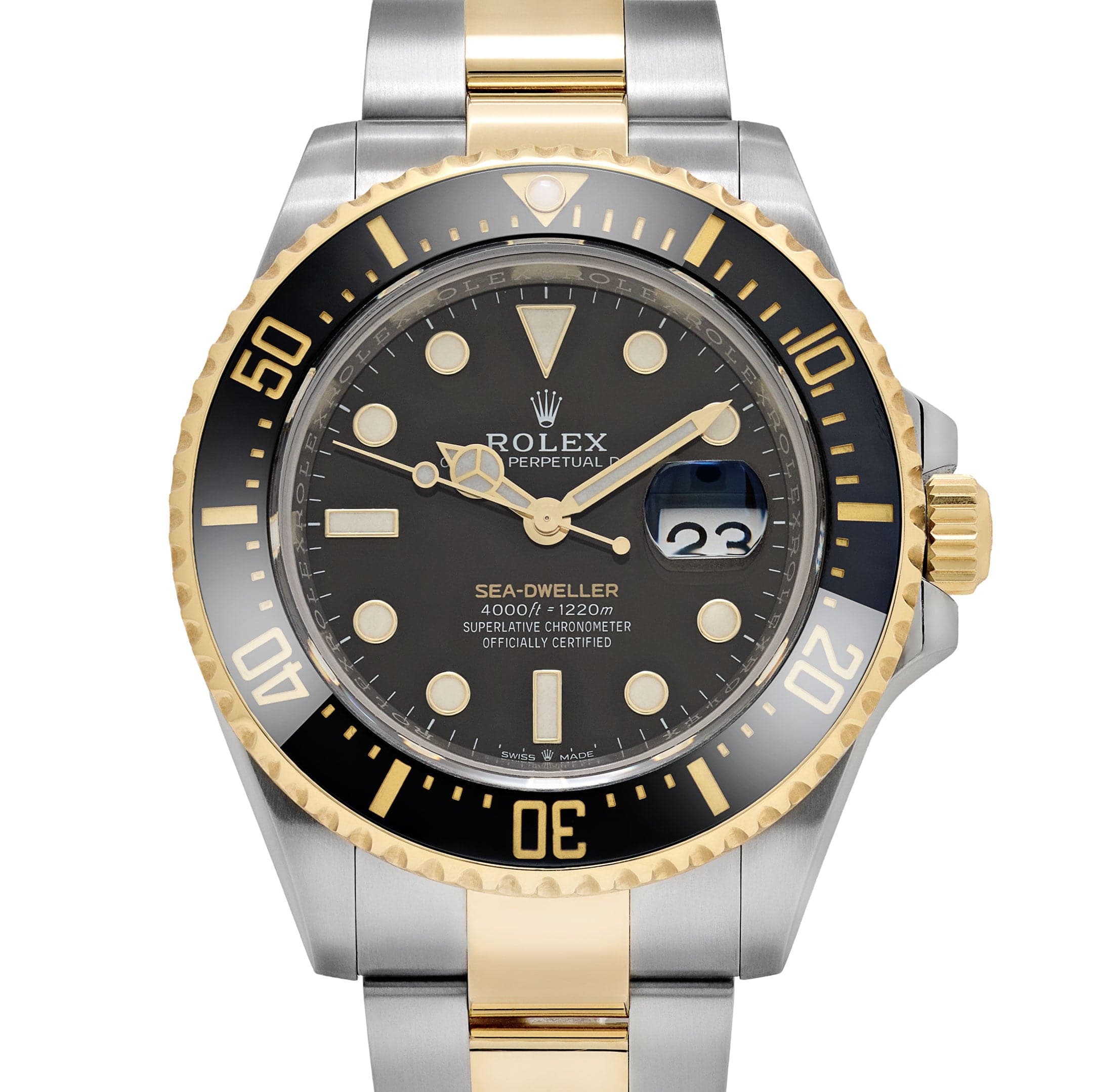 Rolex Sea-Dweller 126603, — Black Dial, Oystersteel and Yellow Gold — view 4