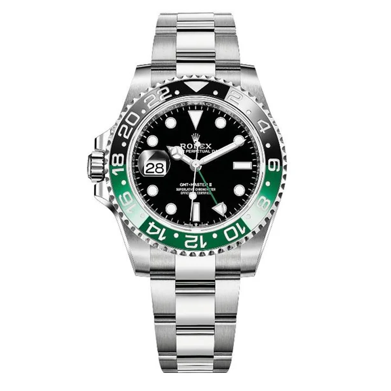 Rolex GMT-Master II Sprite 40mm Oystersteel Black Dial Green & Black Bezel Oyster Bracelet 126720VTNR