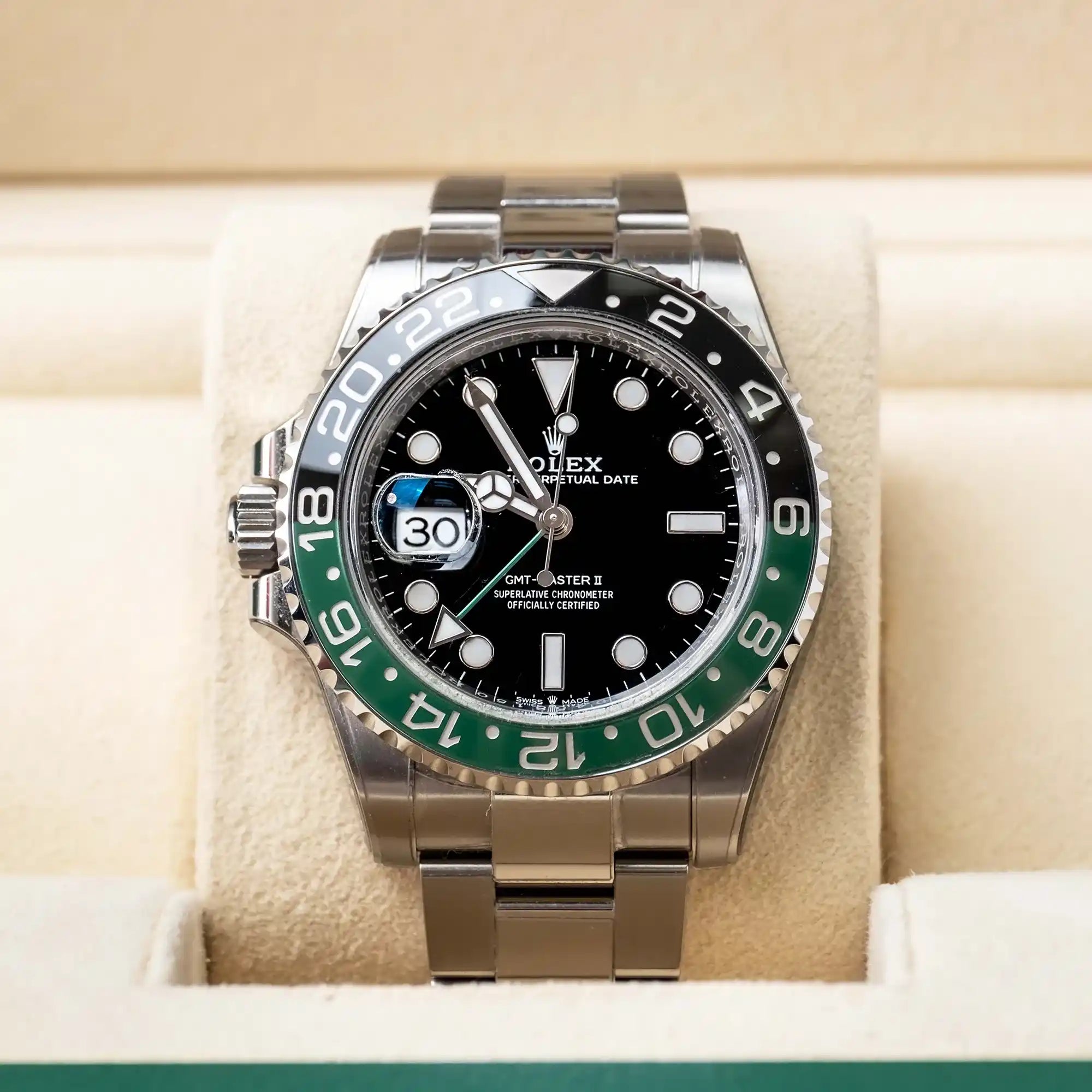 Rolex GMT-Master II 126720VTNR, — Black Dial, Jubilee, (Sprite) — view 3