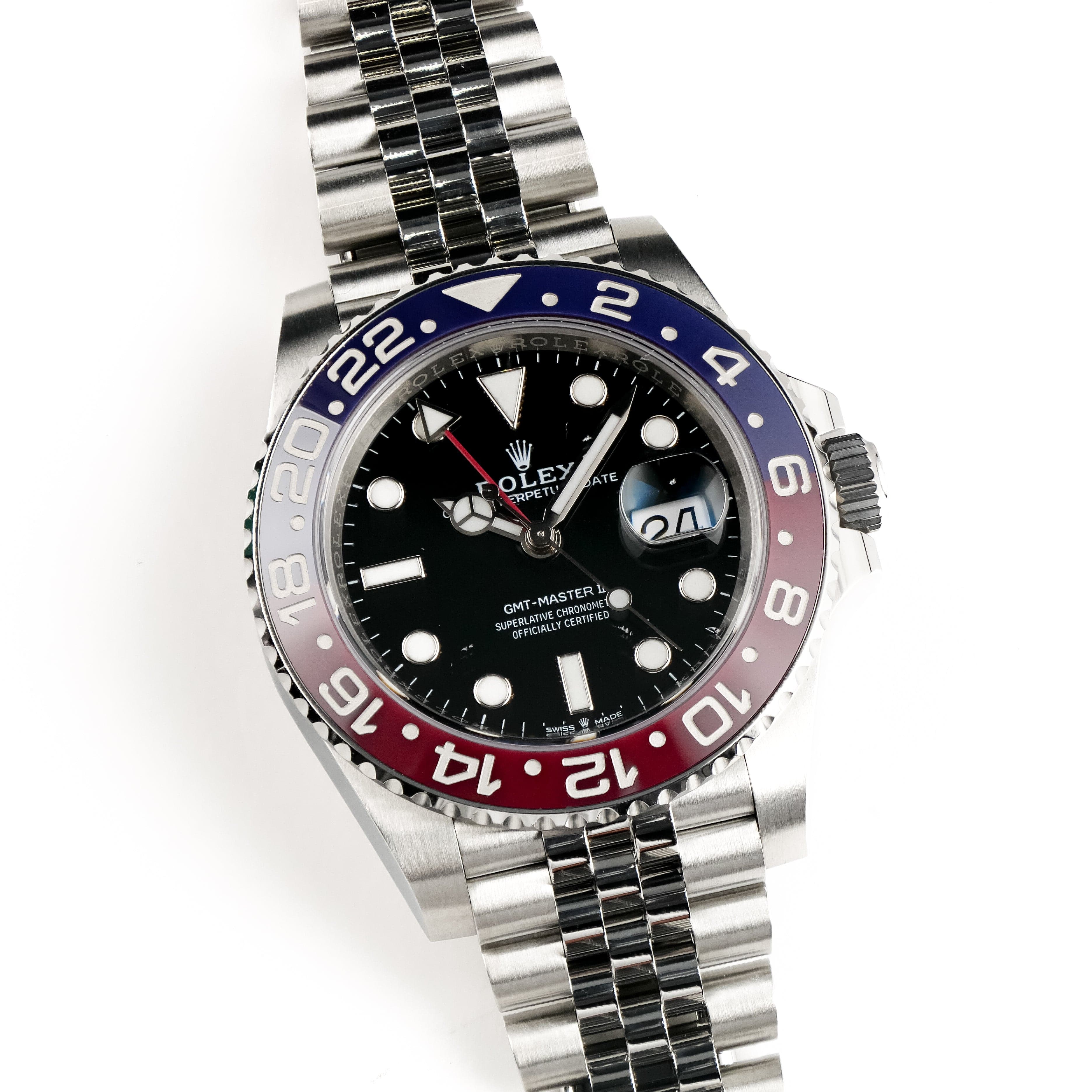 Rolex GMT-Master II 126710BLRO, — Black Dial, Jubilee, (Pepsi) — view 5