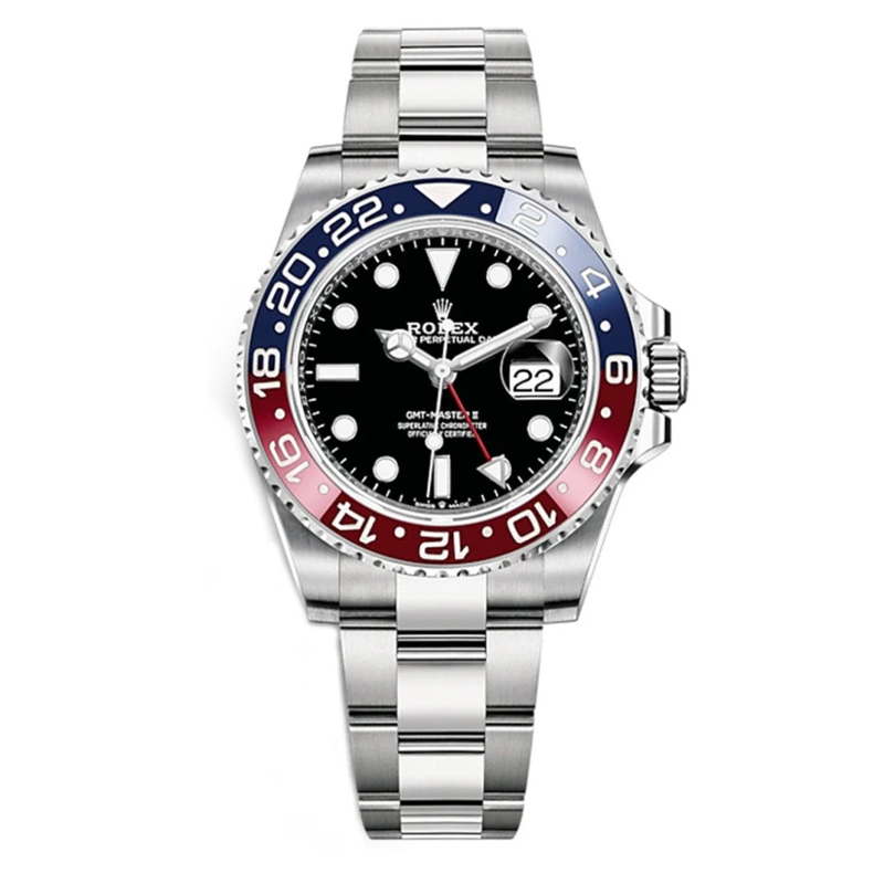 Rolex GMT-Master II Pepsi 40mm Oystersteel Black Dial Red & Blue Bezel Oyster Bracelet 126710BLRO