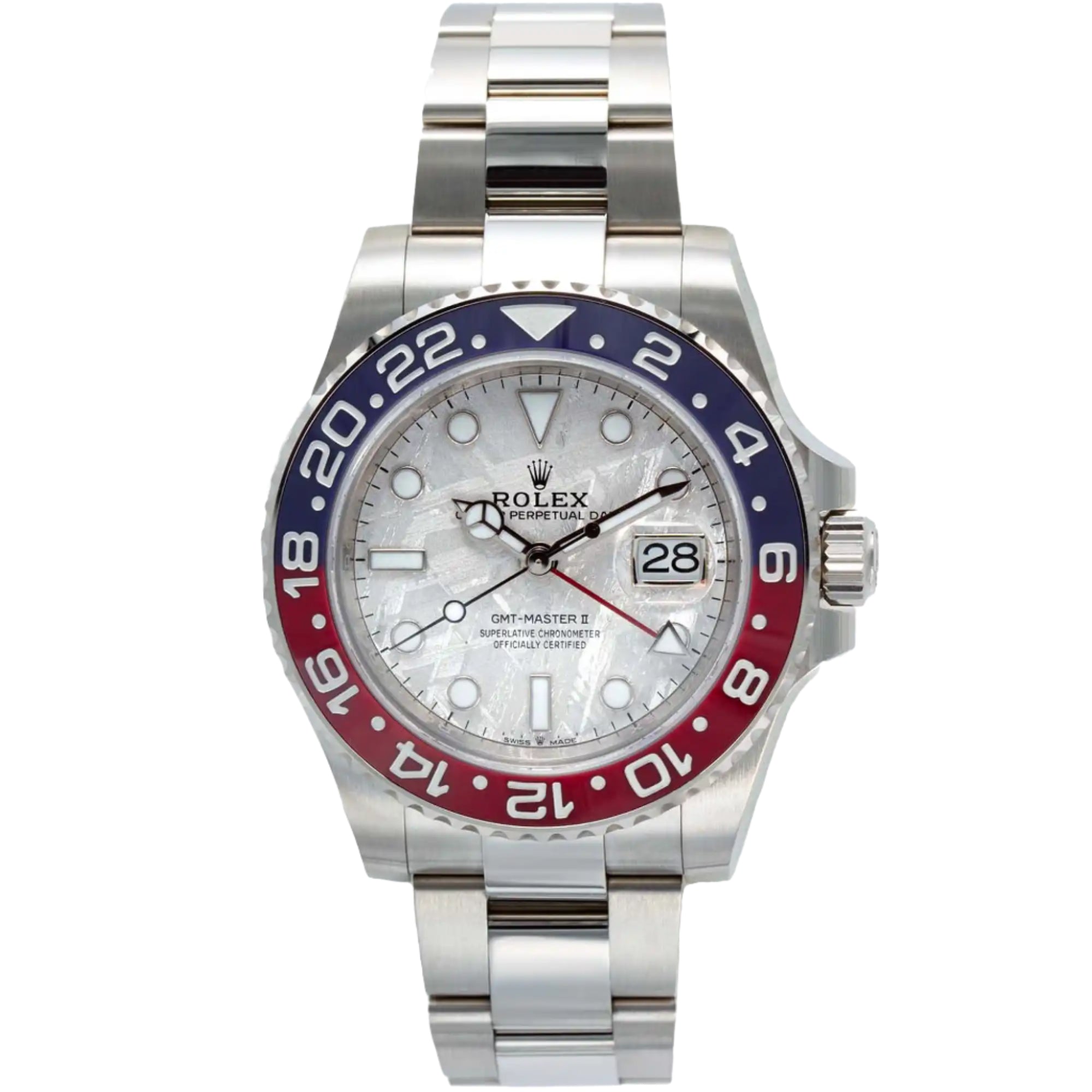 Rolex GMT-Master II 126719BLRO, — Meteorite Dial, White Gold — view 2